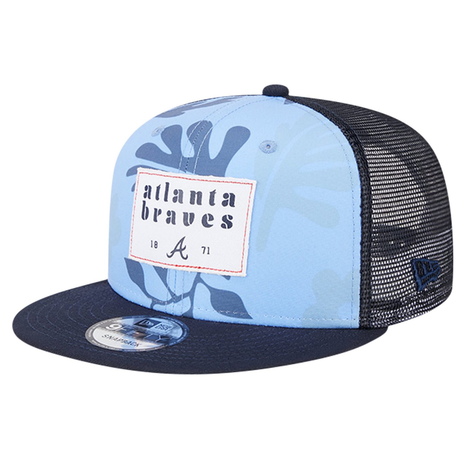 New Era Atlanta Braves Bikini Bottom Trucker 9FIFTY Snapback Hat - view number 1