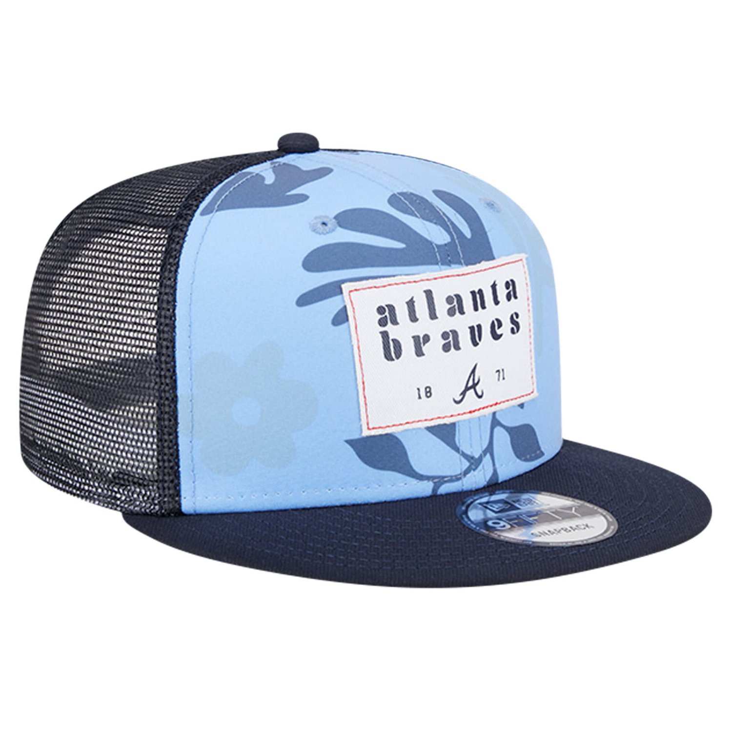 New Era Atlanta Braves Bikini Bottom Trucker 9FIFTY Snapback Hat - view number 3