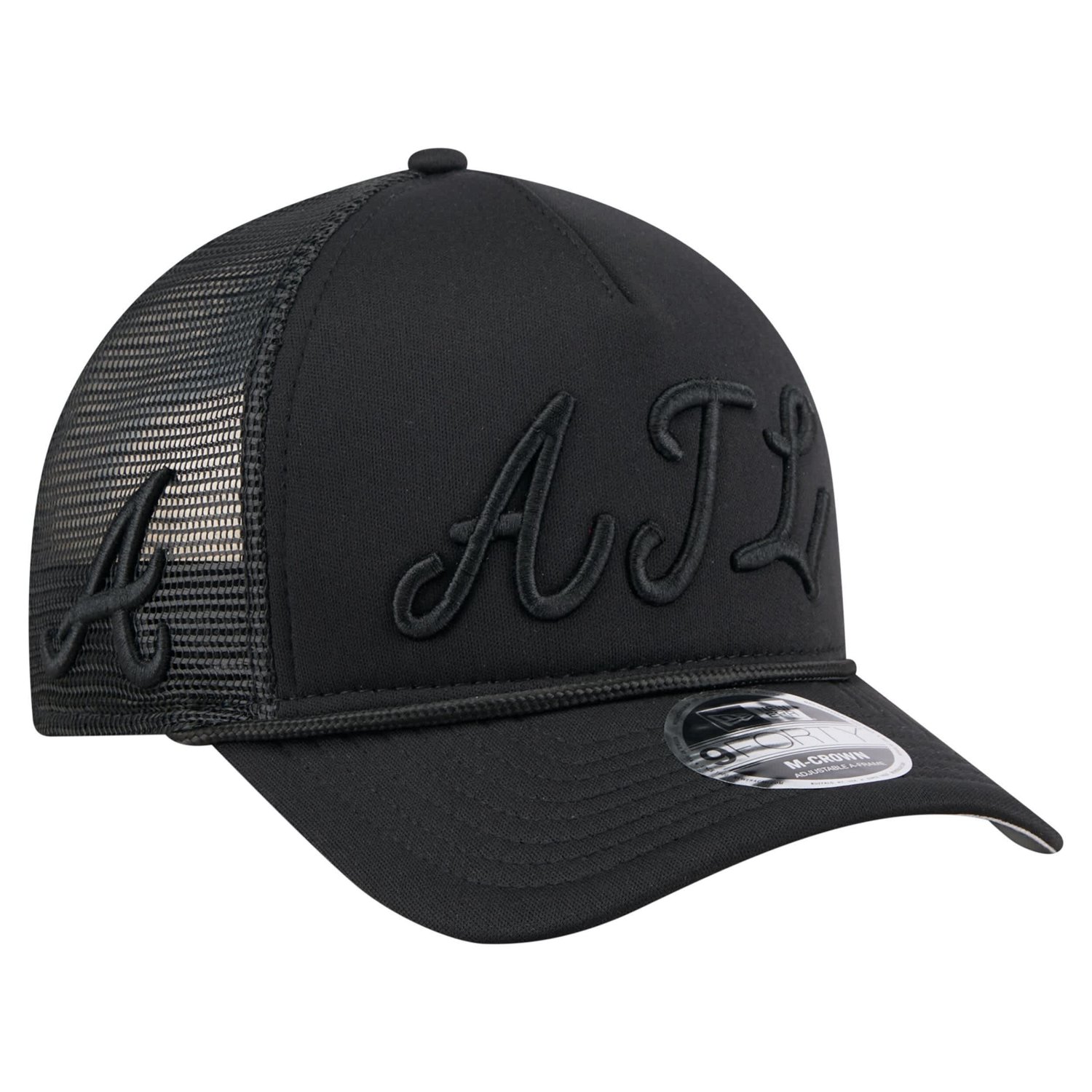 New Era Atlanta Braves City Initial 9FORTY A-Frame M-Crown Adjustable Trucker Hat