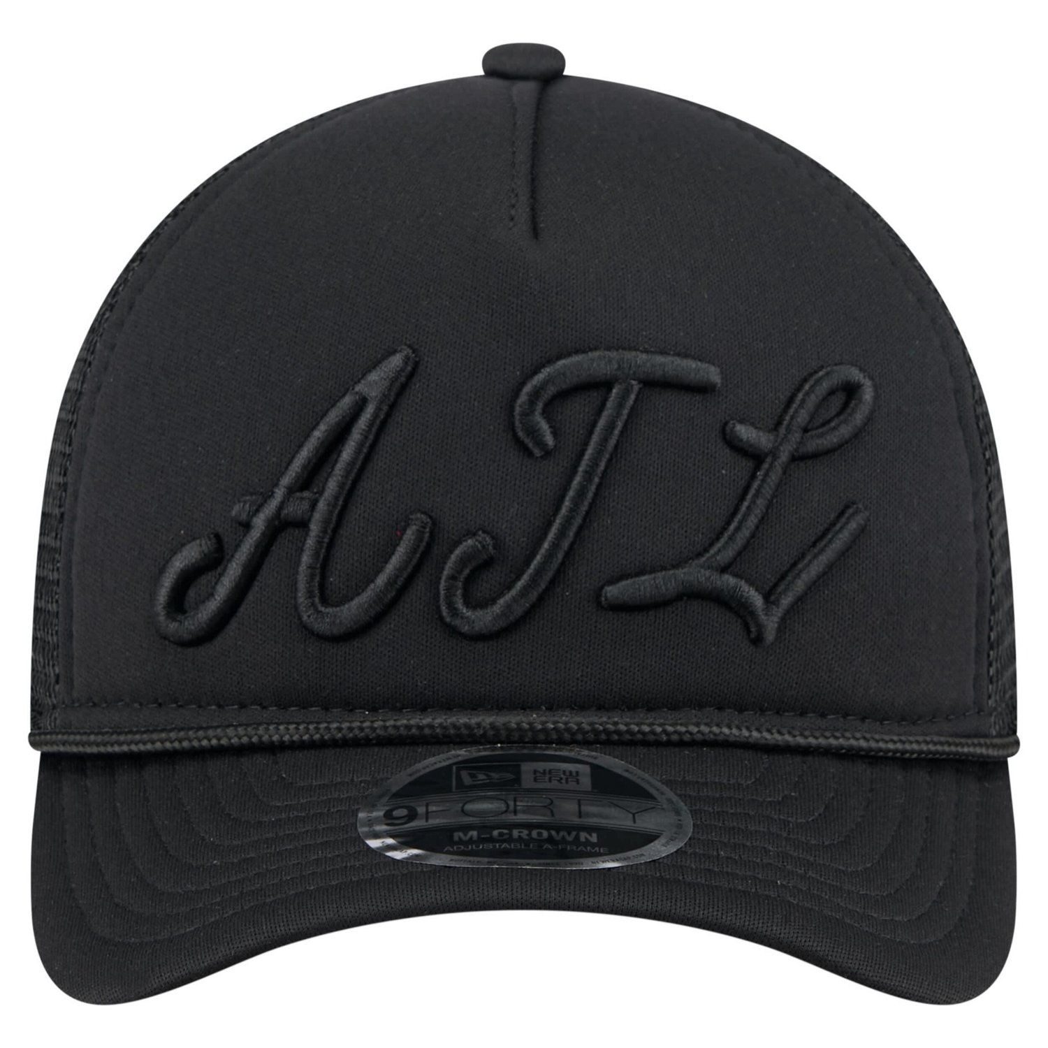 New Era Atlanta Braves City Initial 9FORTY A-Frame M-Crown Adjustable Trucker Hat