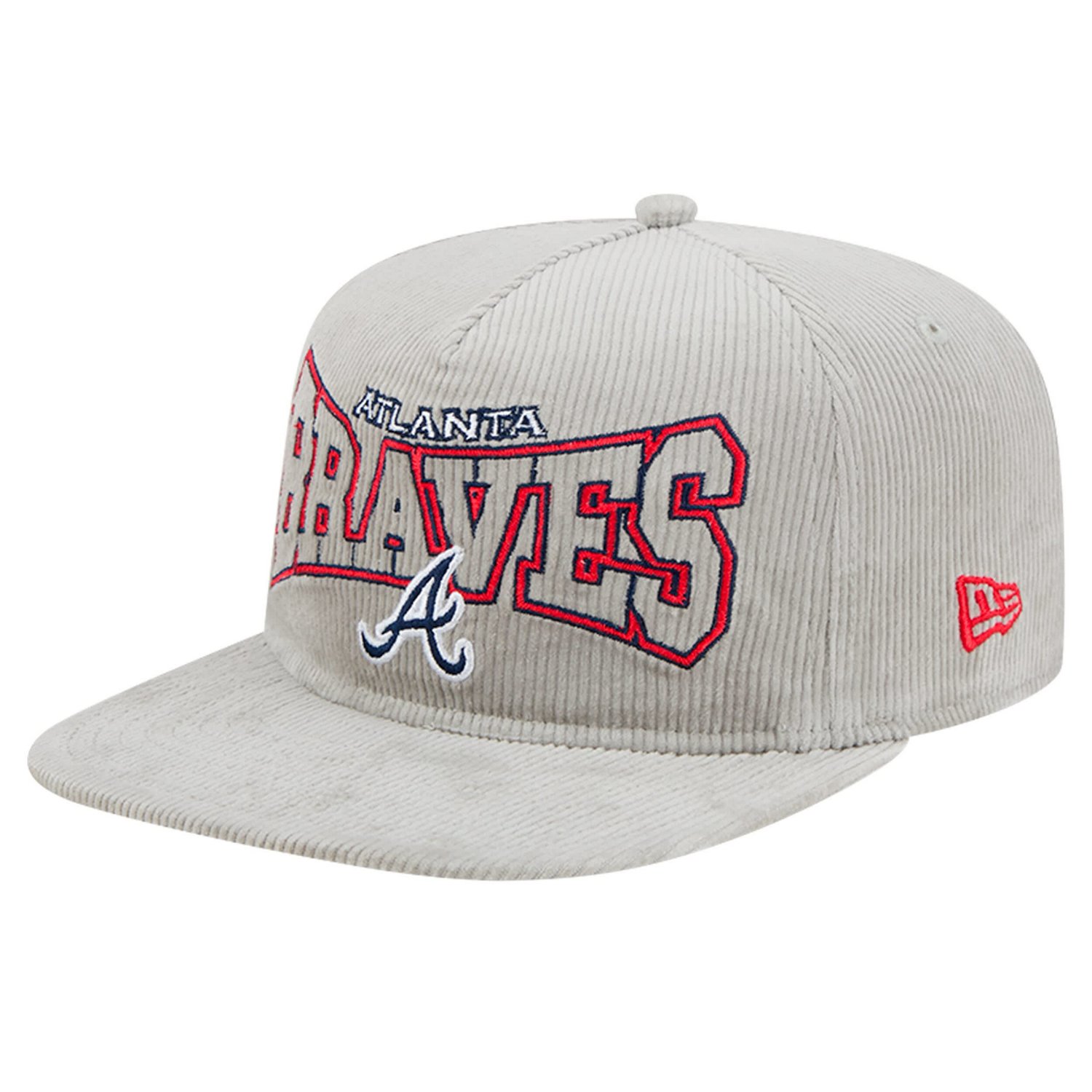 New Era Atlanta Braves Corduroy Golfer Snapback Hat