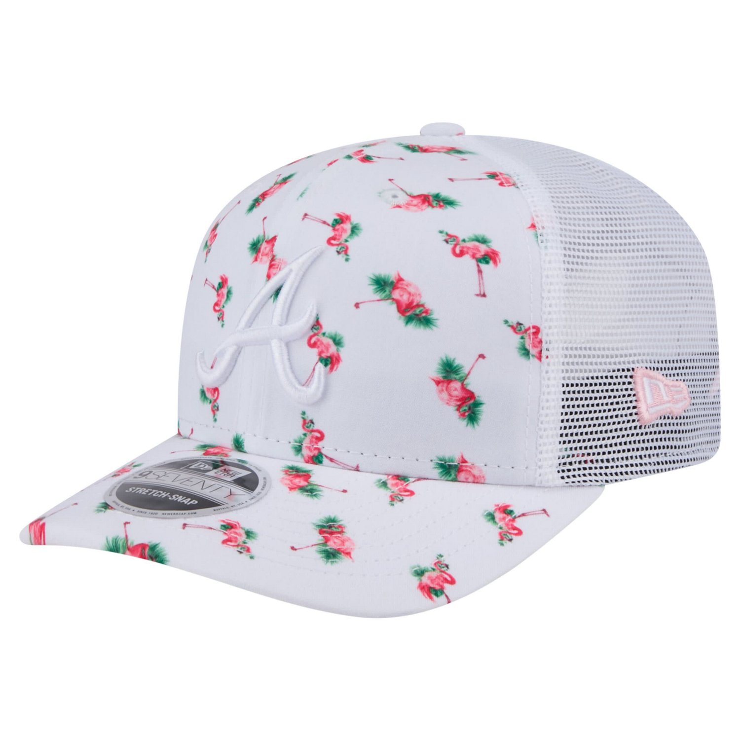 New Era Atlanta Braves Flamingo Mesh Back 9SEVENTY Stretch-Snap Hat