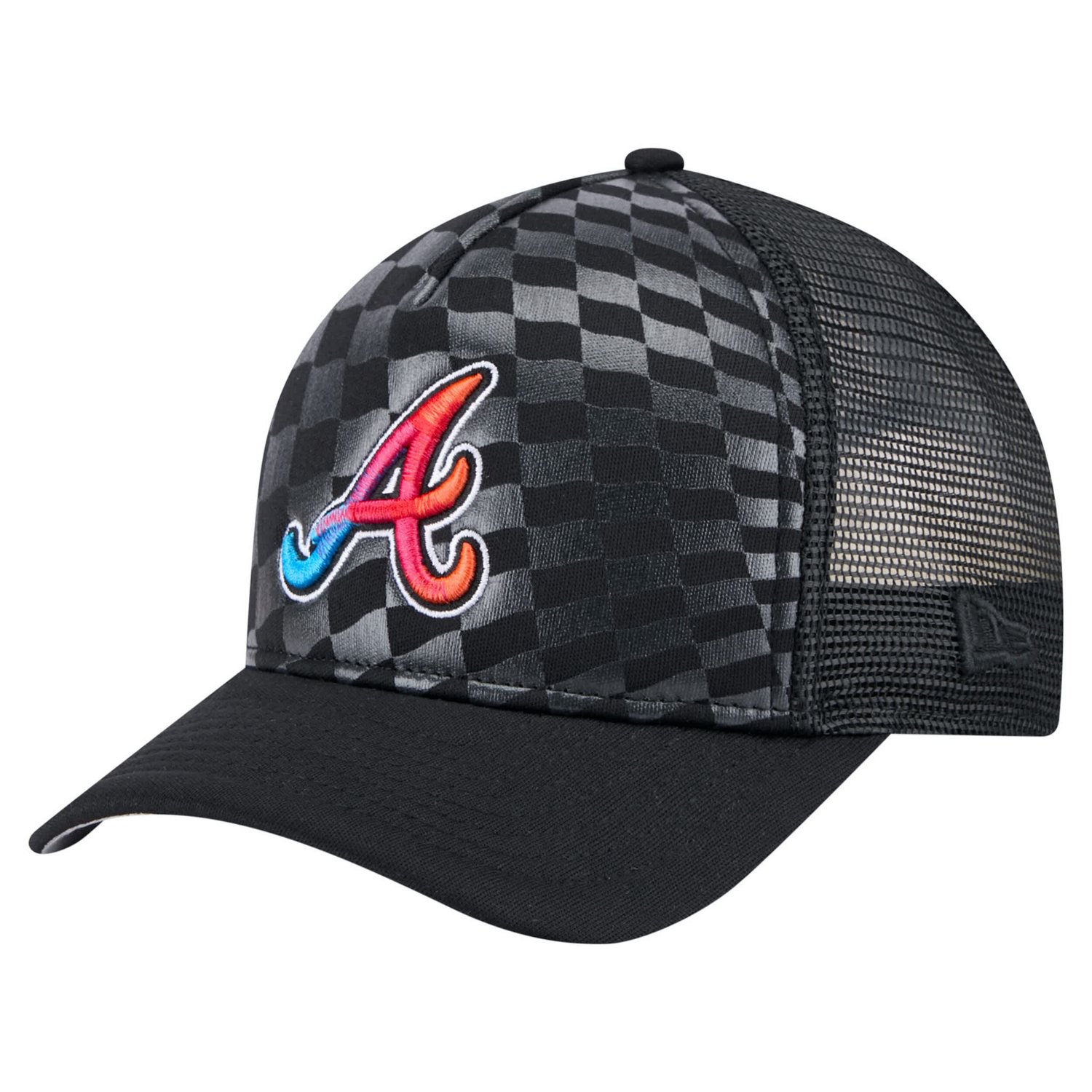 New Era Atlanta Braves Gradient 9FORTY A-Frame M-Crown Trucker Adjustable Hat