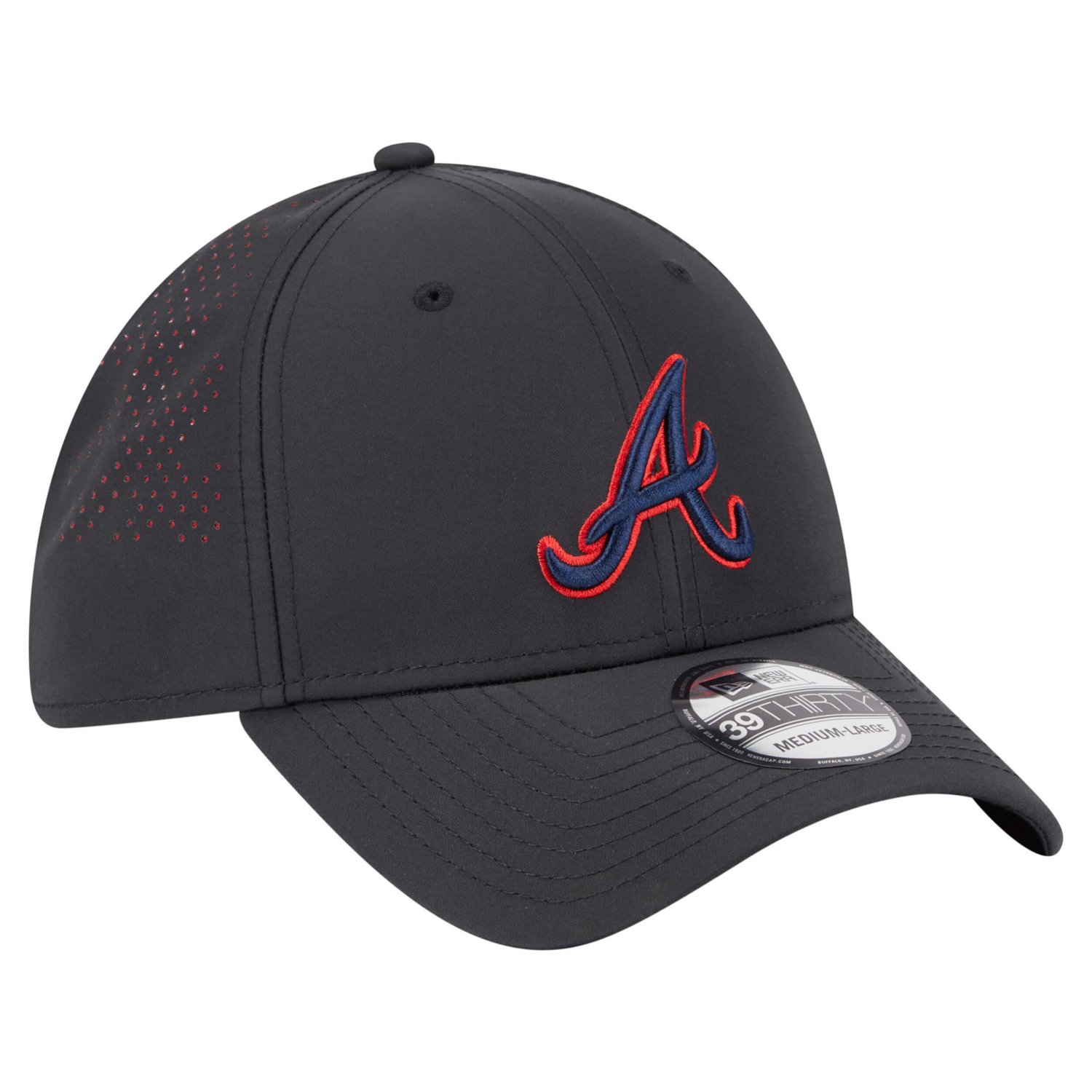 New Era Atlanta Braves Night 39THIRTY Flex Hat - view number 3