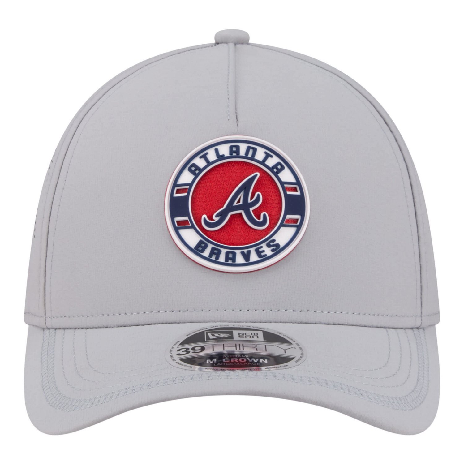 New Era Atlanta Braves Patch 39THIRTY A-Frame M-Crown Perforated Flex Hat
