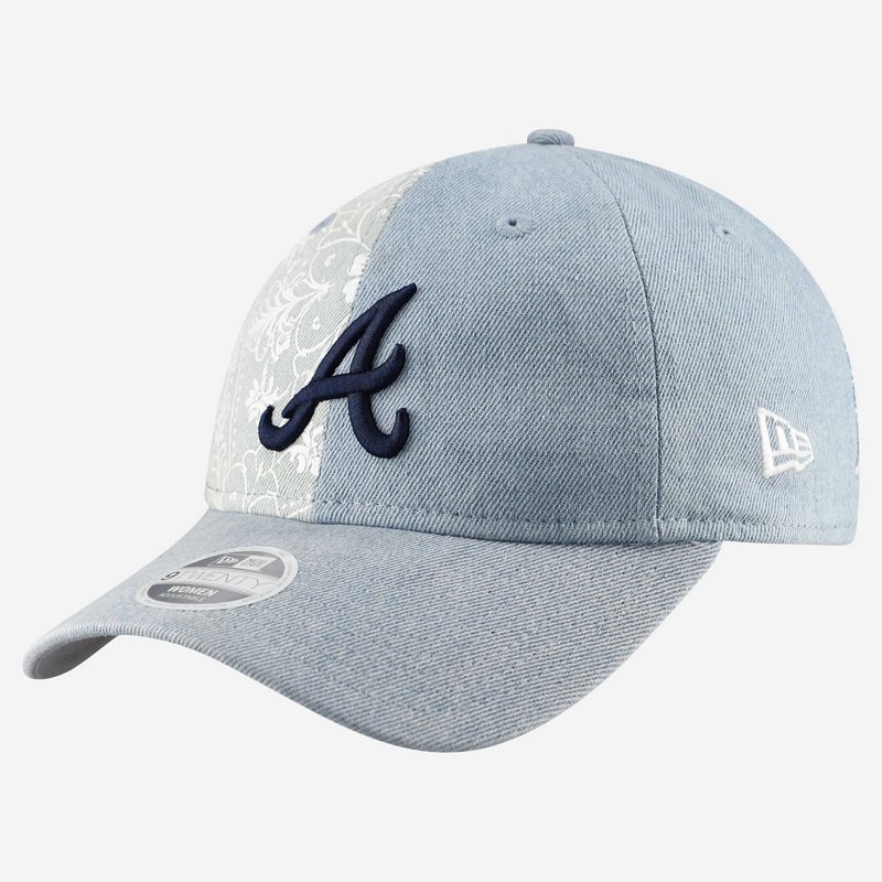 New Era Women's Atlanta Braves Denim Patchwork 9TWENTY Adjustable Hat - Denim