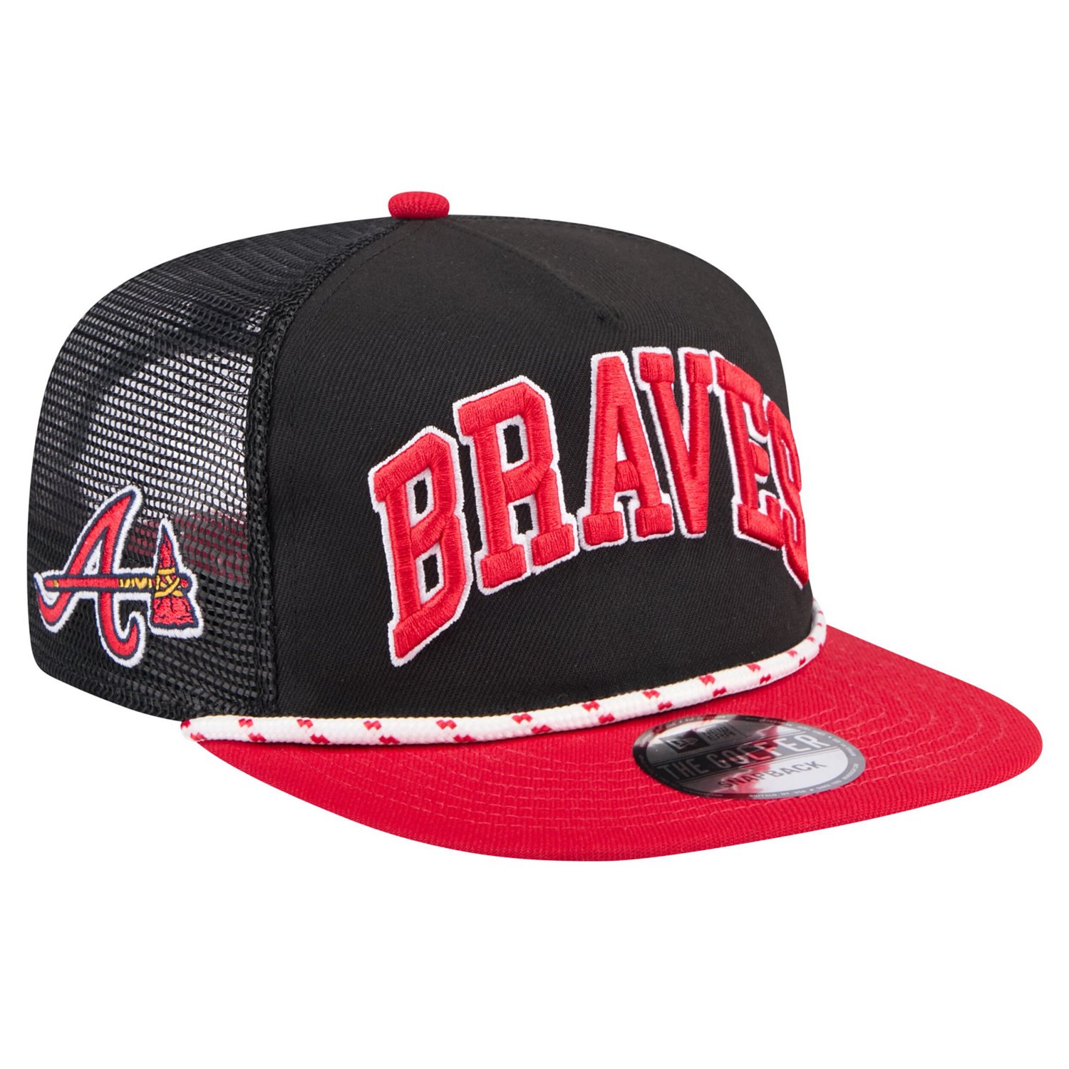 New Era Atlanta Braves Throwback Meshback Golfer Hat - view number 3