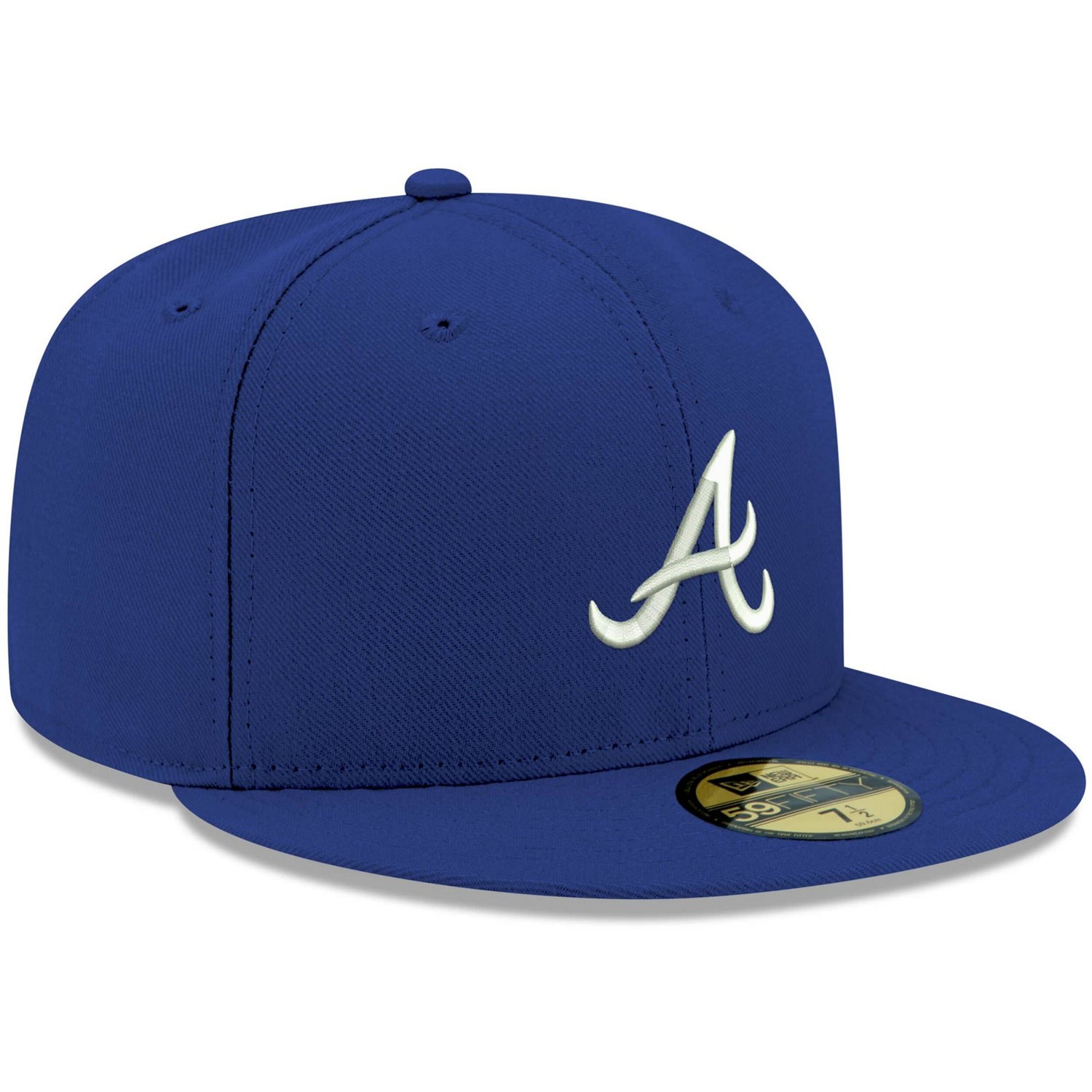 New Era Atlanta Braves White Logo 59FIFTY Fitted Hat                                                                             - view number 3