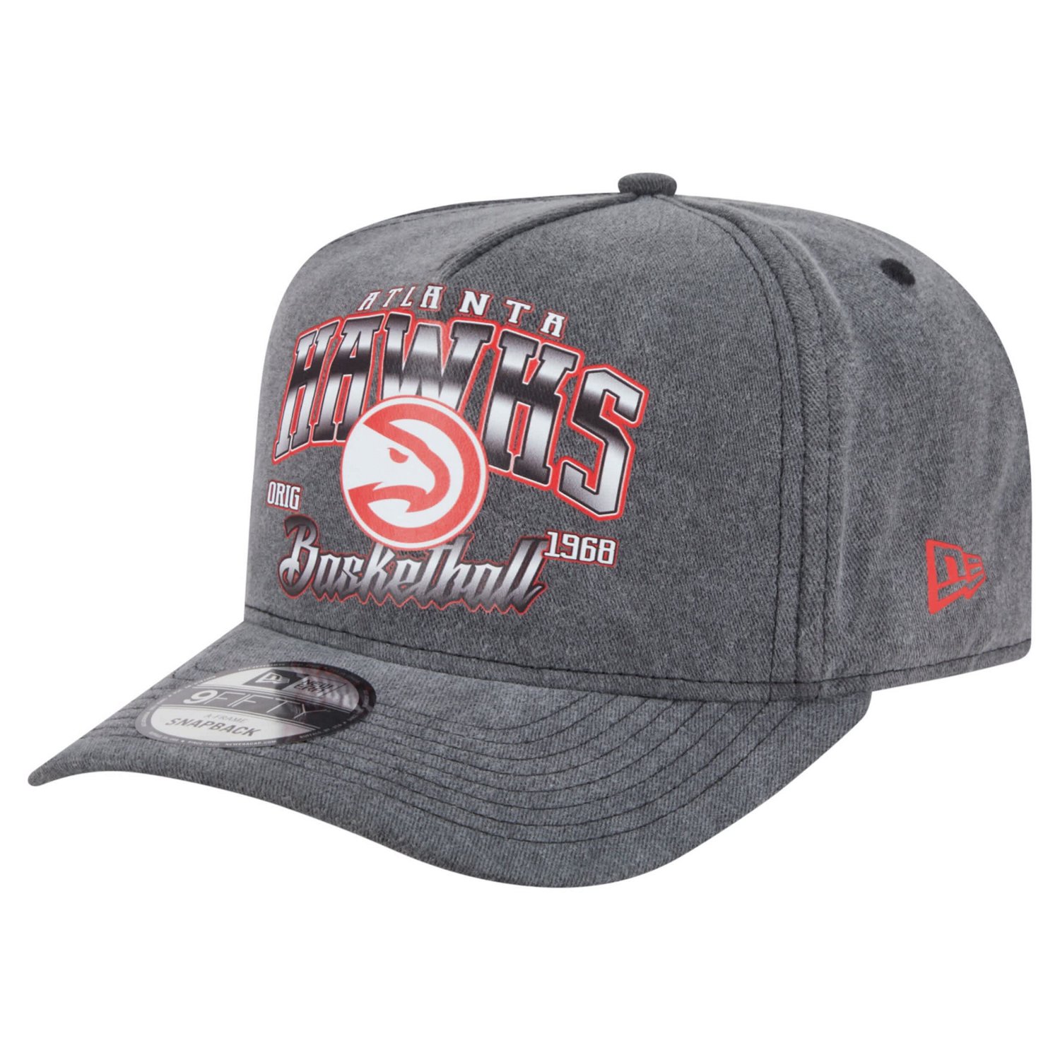 New Era Atlanta Hawks Throwback Washed Pre-Curved 9FIFTY Snapback Hat