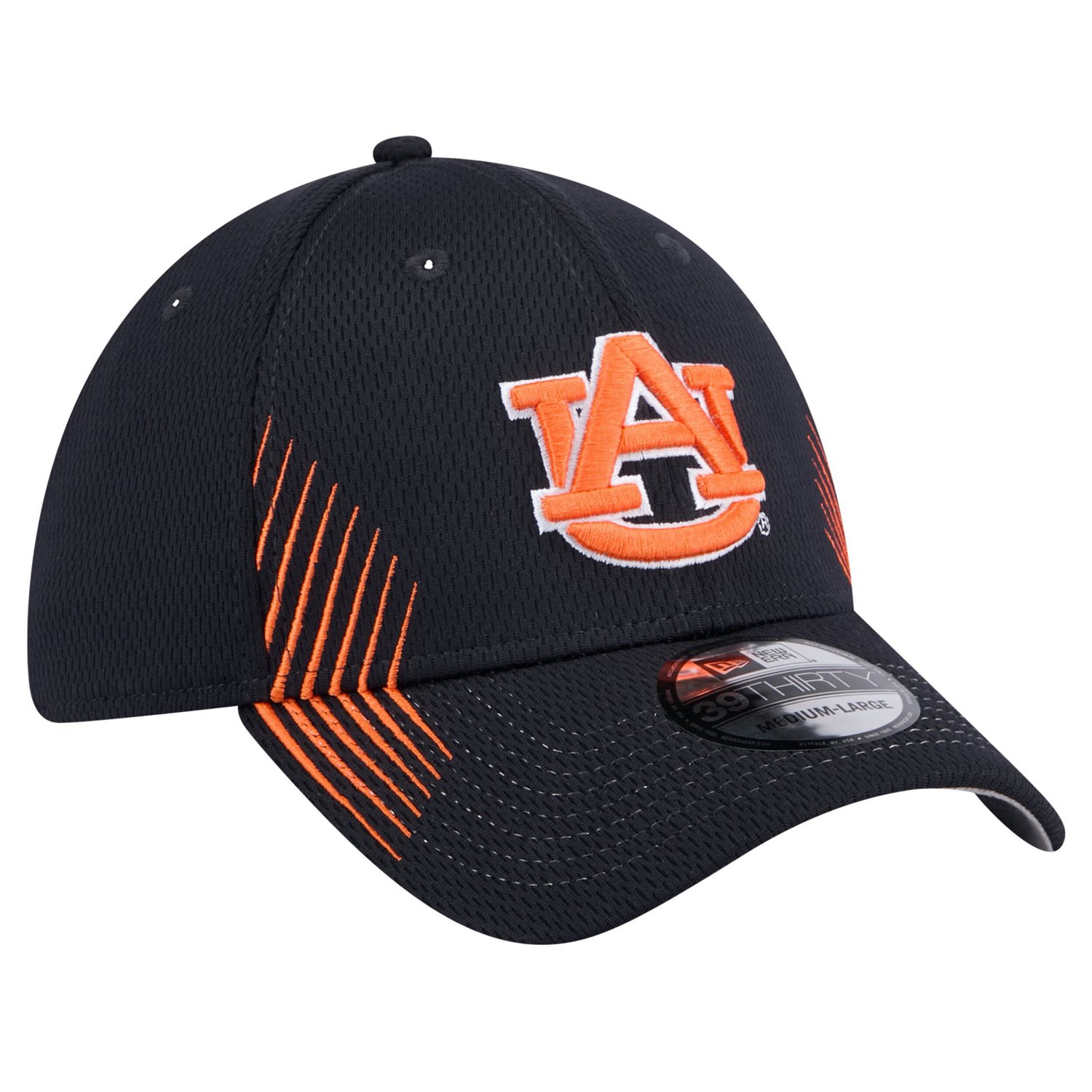 New Era Auburn Tigers Active Slash Sides 39THIRTY Flex Hat - view number 3