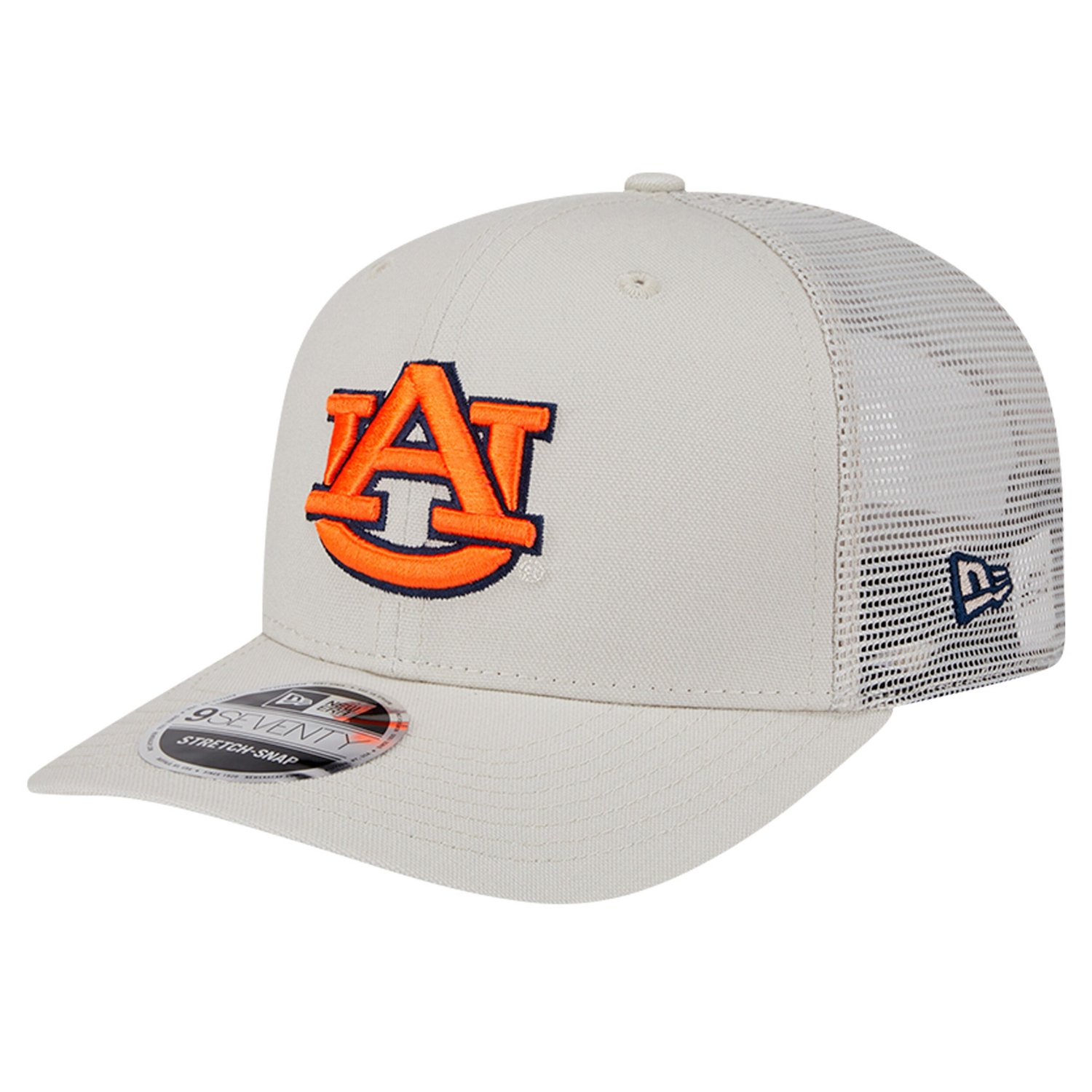 New Era Auburn Tigers Canvas 9SEVENTY Stretch-Snap Adjustable Hat                                                                - view number 1