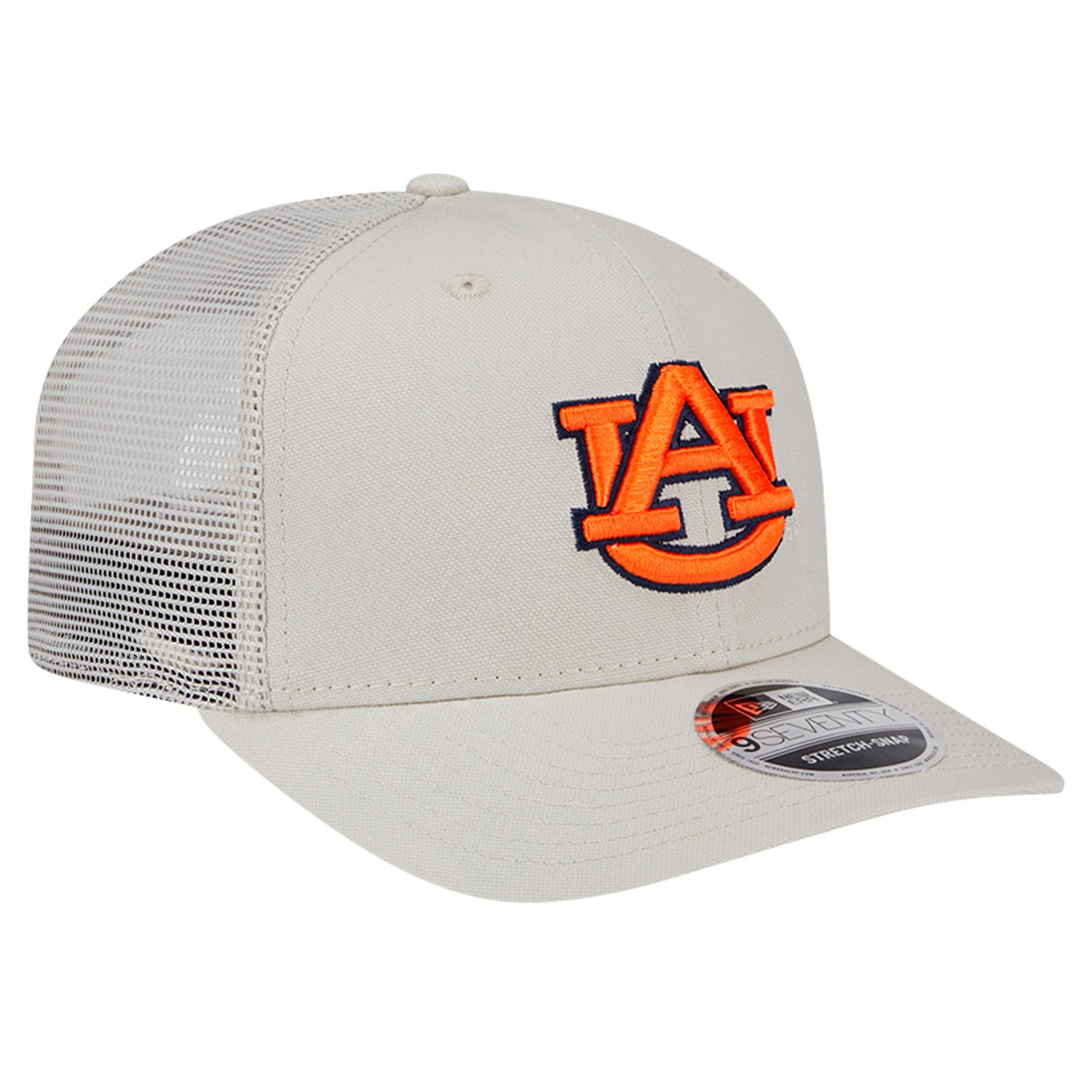 New Era Auburn Tigers Canvas 9SEVENTY Stretch-Snap Adjustable Hat                                                                - view number 3