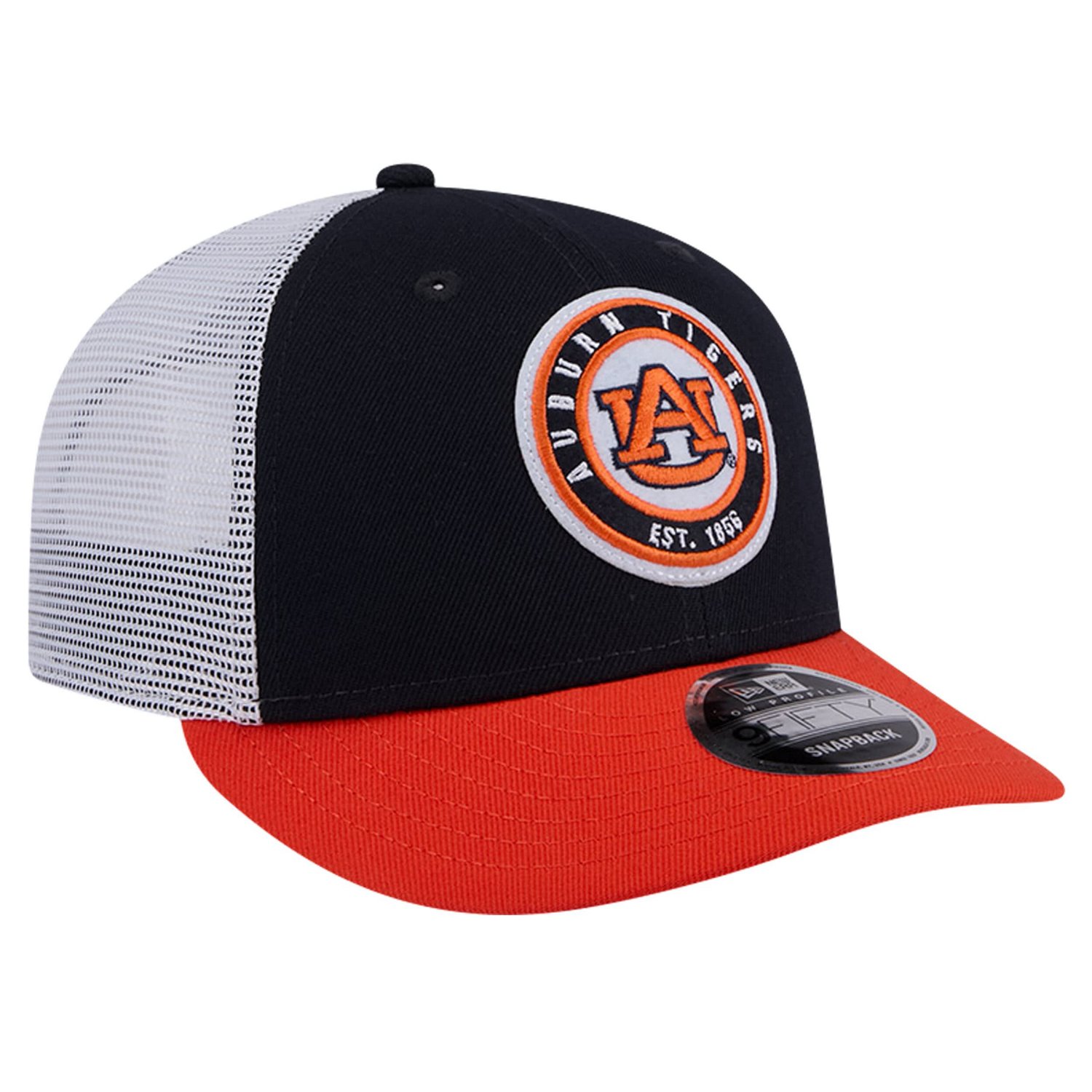 New Era Auburn Tigers Throwback Circle Patch 9FIFTY Trucker Snapback Hat - view number 3