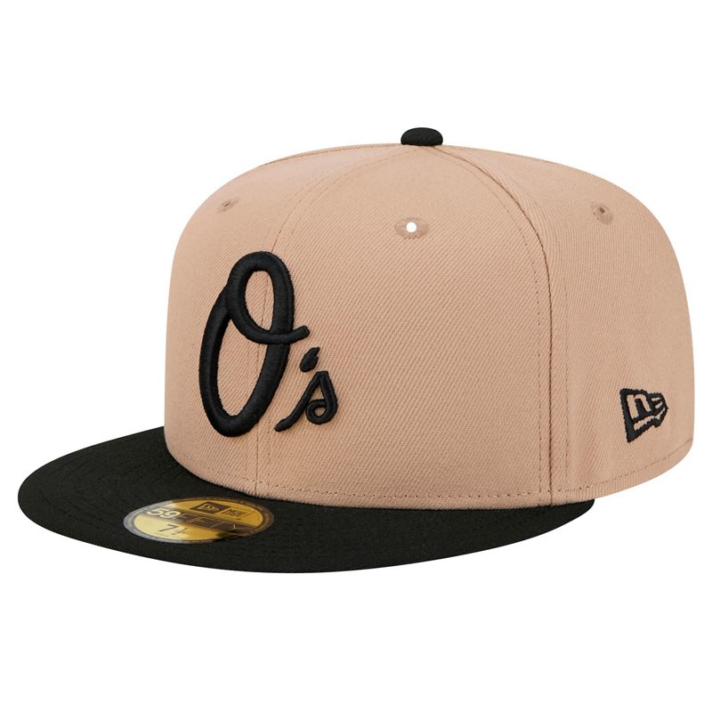 New Era Men's Khaki Baltimore Orioles 59FIFTY Fitted Hat - Khaki