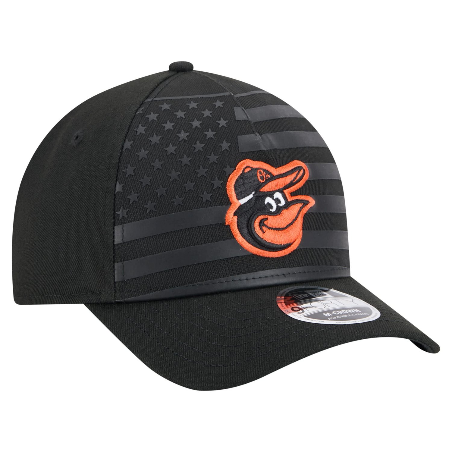 New Era Baltimore Orioles American Flag 9FORTY M-Crown A-Frame Adjustable Hat - view number 3