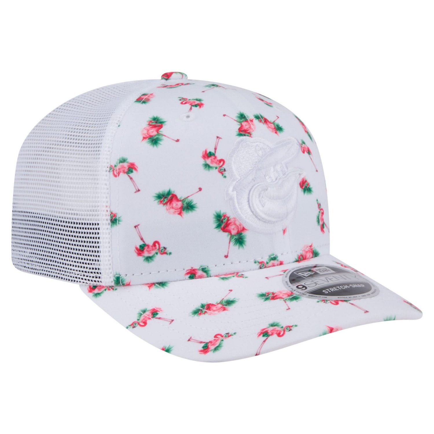 New Era Baltimore Orioles Flamingo Mesh Back 9SEVENTY Stretch-Snap Hat - view number 3