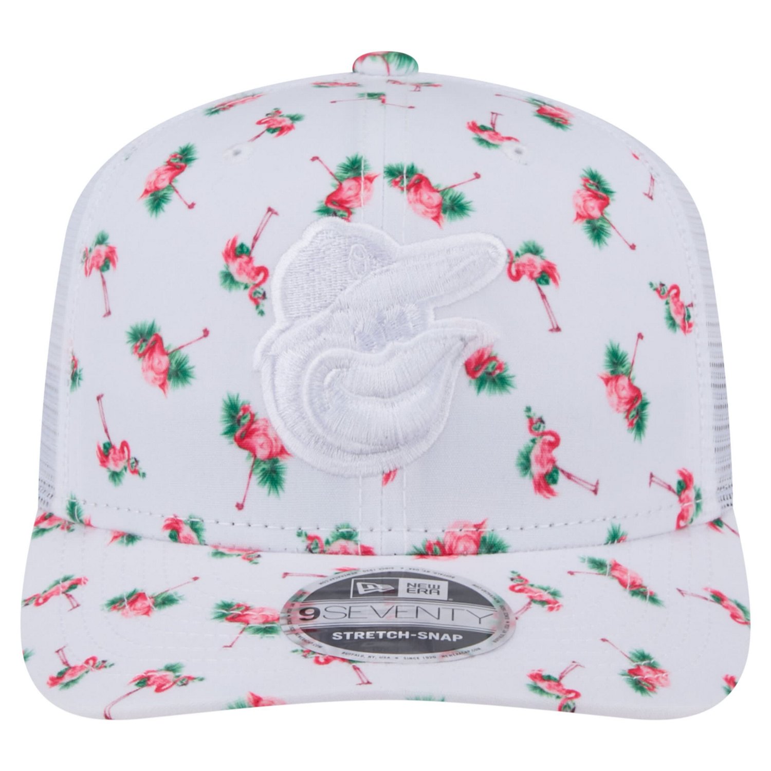 New Era Baltimore Orioles Flamingo Mesh Back 9SEVENTY Stretch-Snap Hat - view number 2