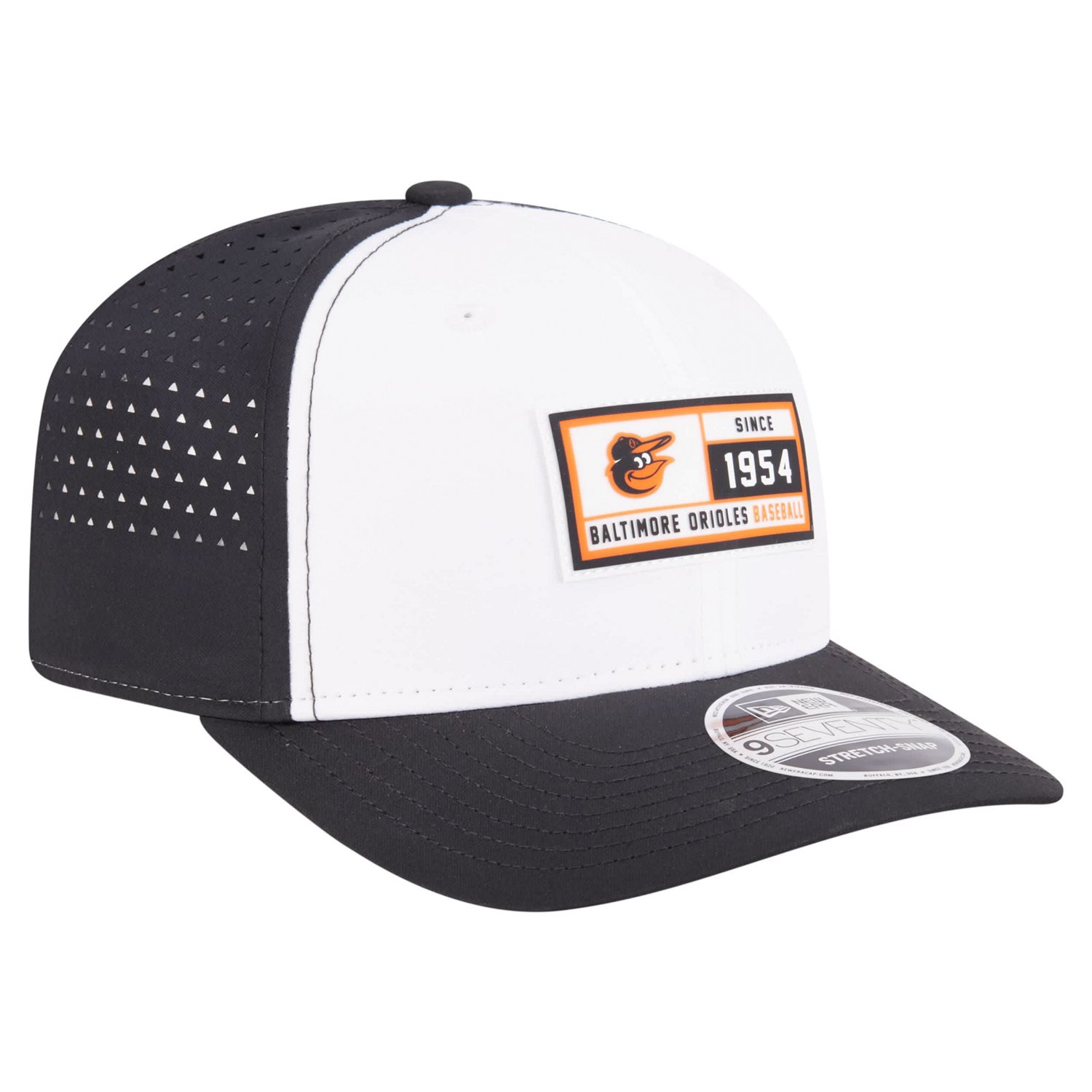 New Era Black Baltimore Orioles Established Patch 9SEVENTY Adjustable Hat - view number 3