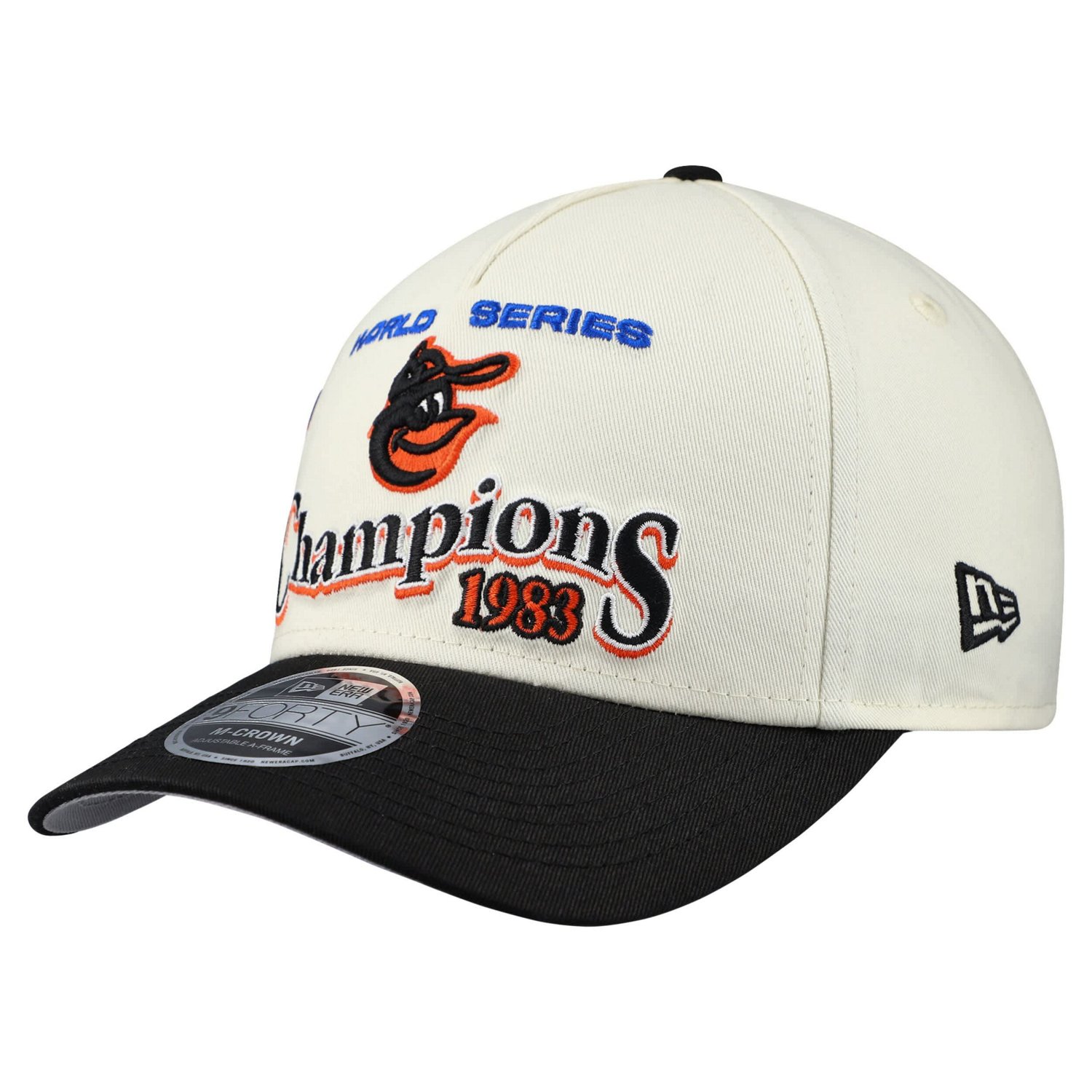 New Era Black Baltimore Orioles World Series 9FORTY M-Crown A-Frame Adjustable Hat - view number 3
