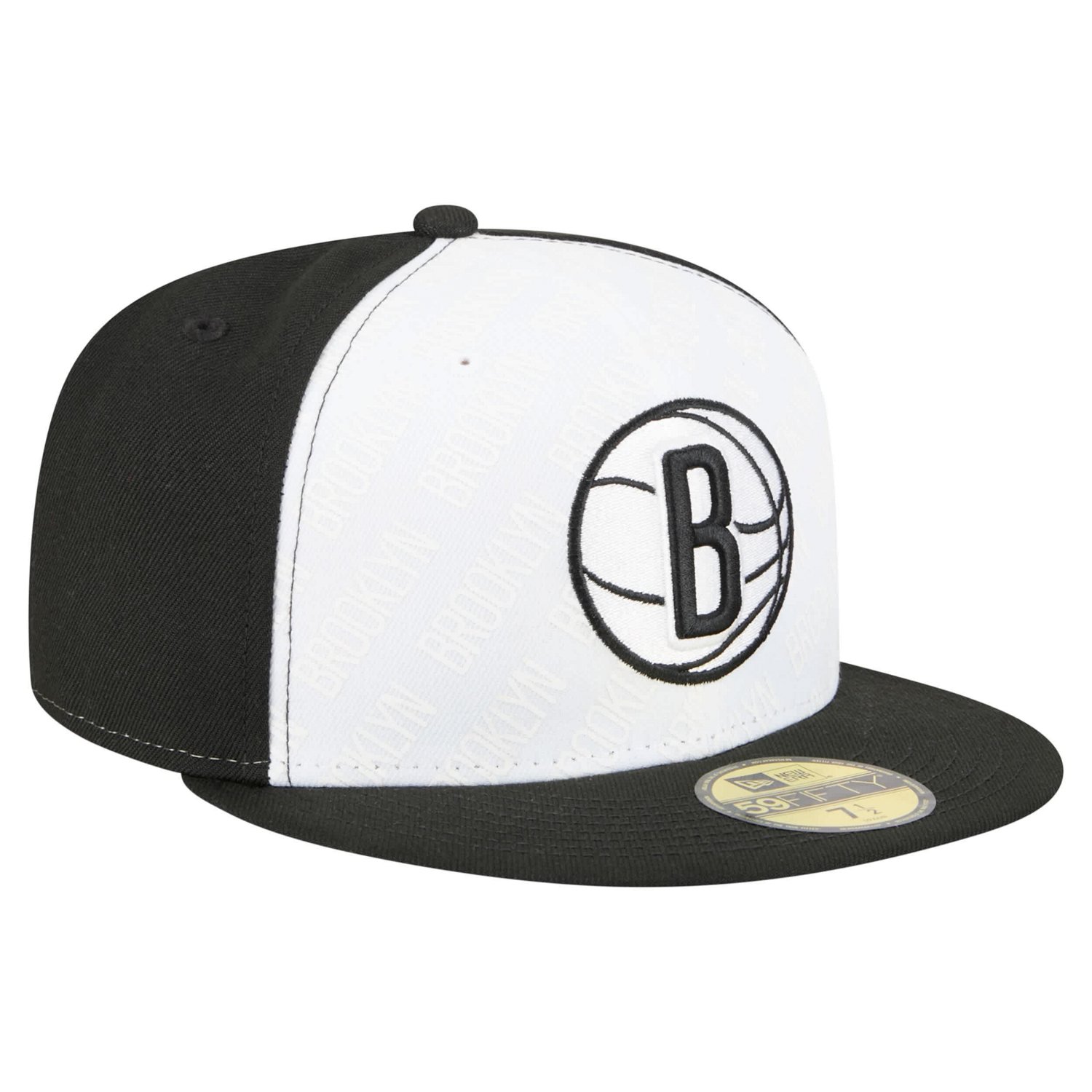 New Era Black Brooklyn Nets Repeat 59Fifty Fitted Hat - view number 3