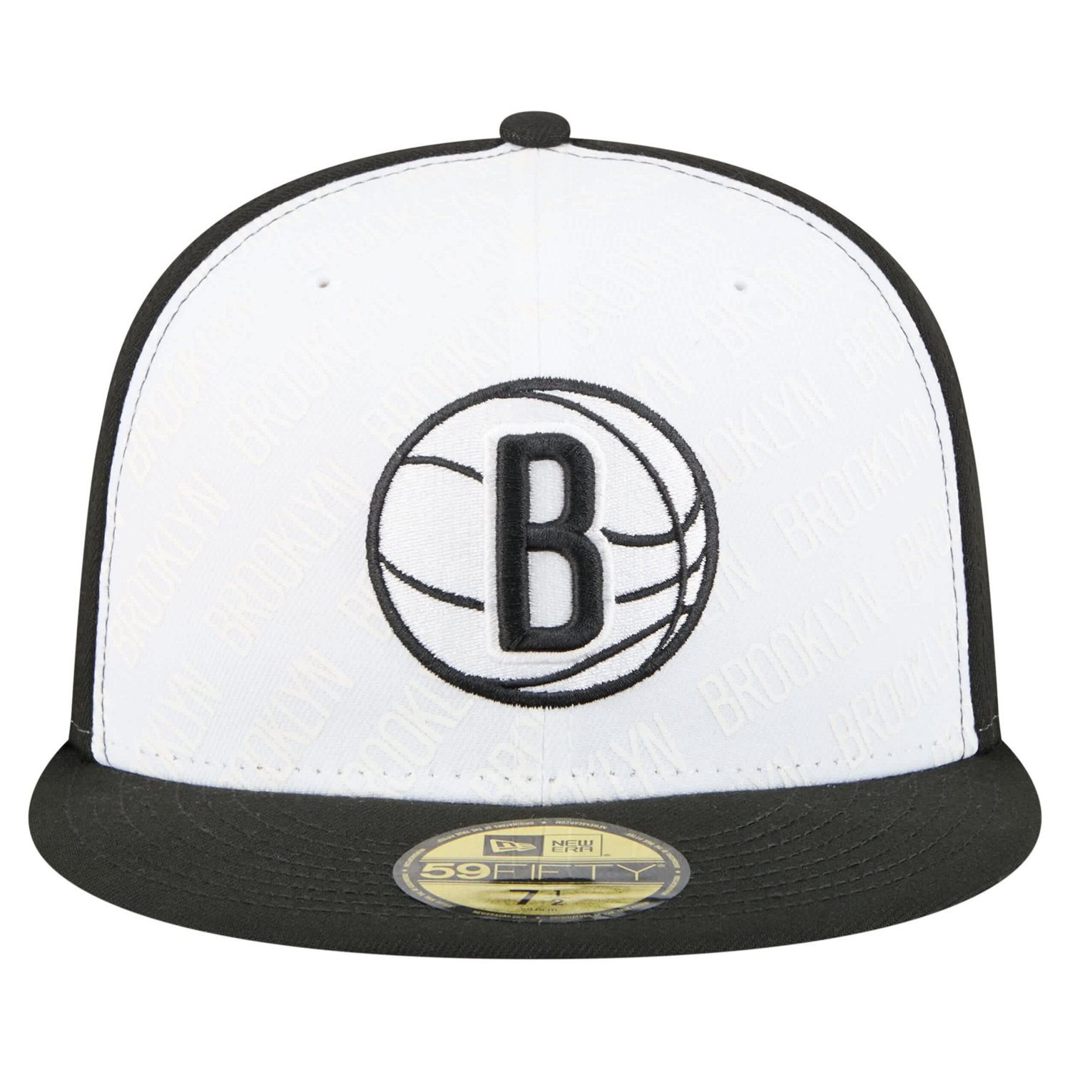 New Era Black Brooklyn Nets Repeat 59Fifty Fitted Hat - view number 2