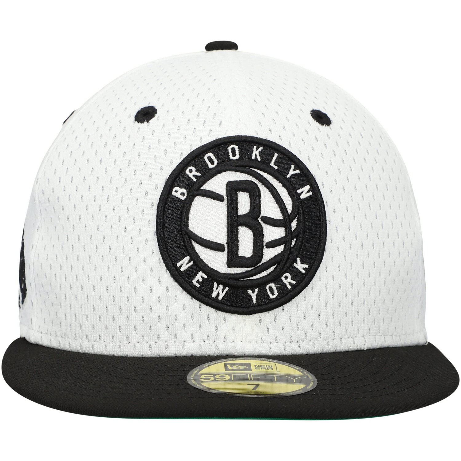 New Era Black Brooklyn Nets Throwback 2Tone 59FIFTY Fitted Hat                                                                   - view number 2