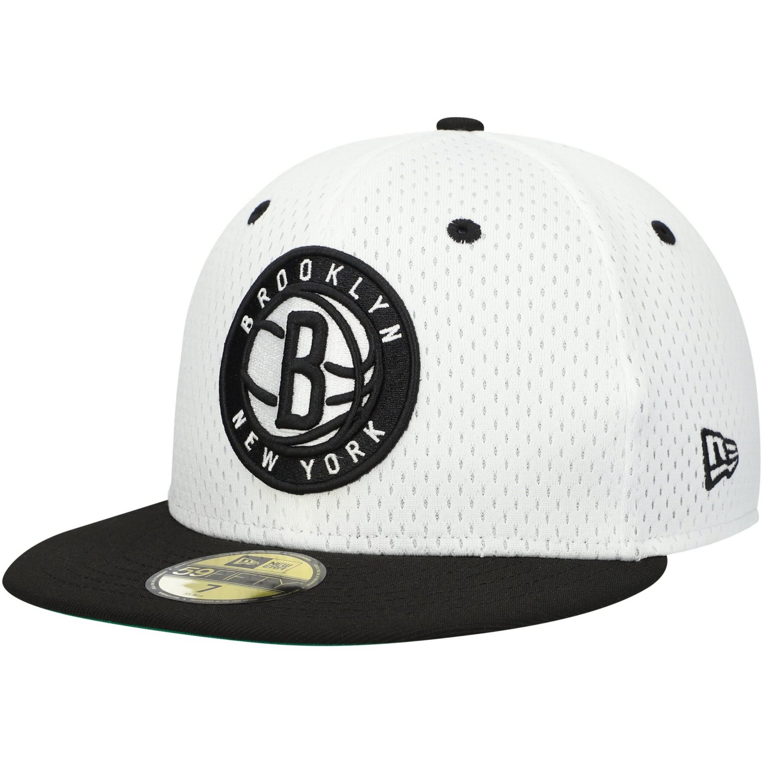 New Era Black Brooklyn Nets Throwback 2Tone 59FIFTY Fitted Hat                                                                   - view number 3