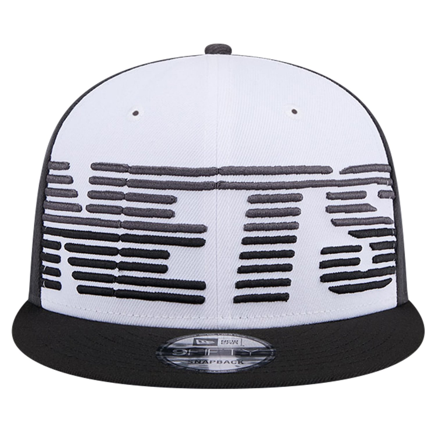 New Era Black Brooklyn Nets Throwback Gradient Tech Font 9FIFTY Snapback Hat                                                     - view number 2