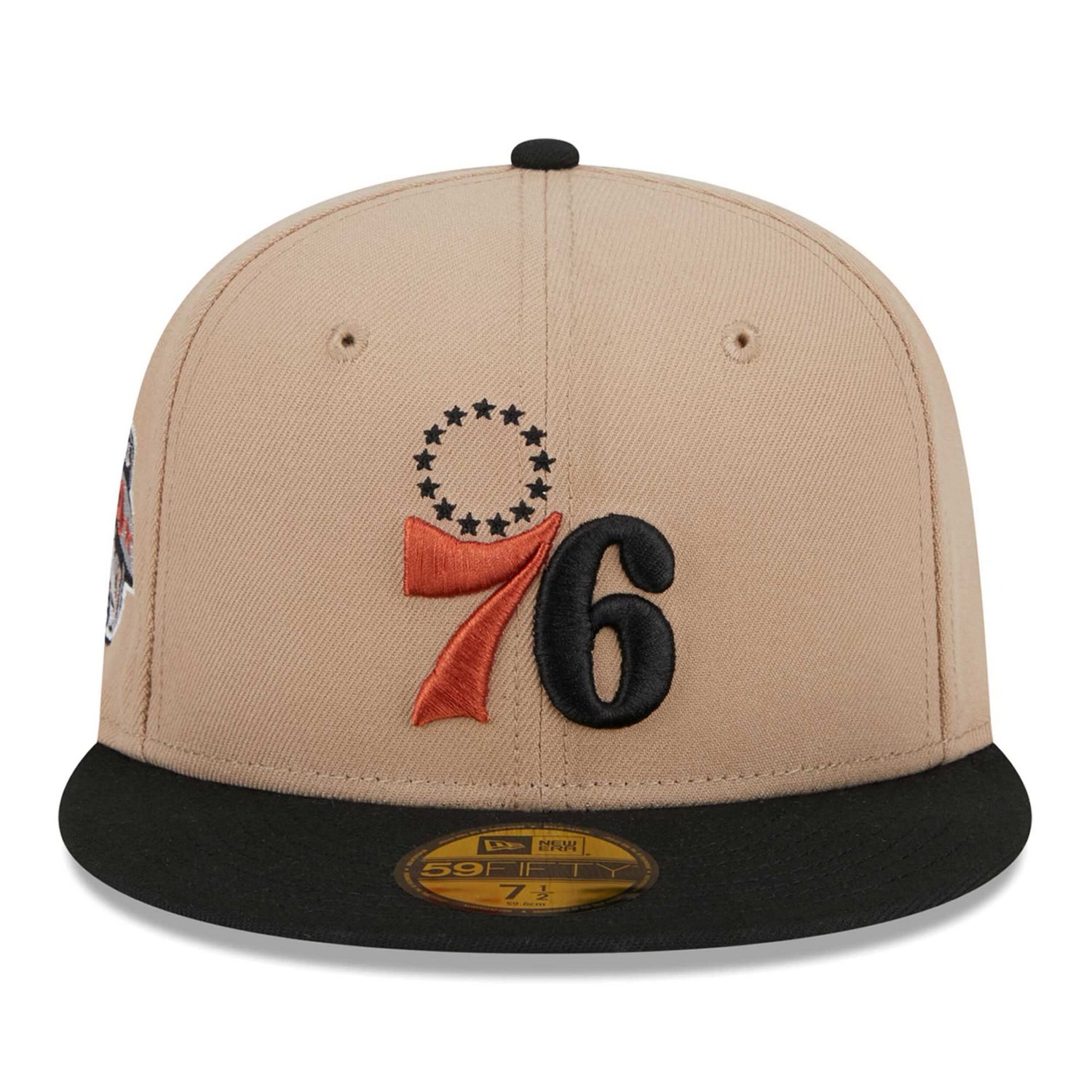 New Era Black Burnt Orange Logo 2-Tone 59FIFTY Fitted Hat - view number 2