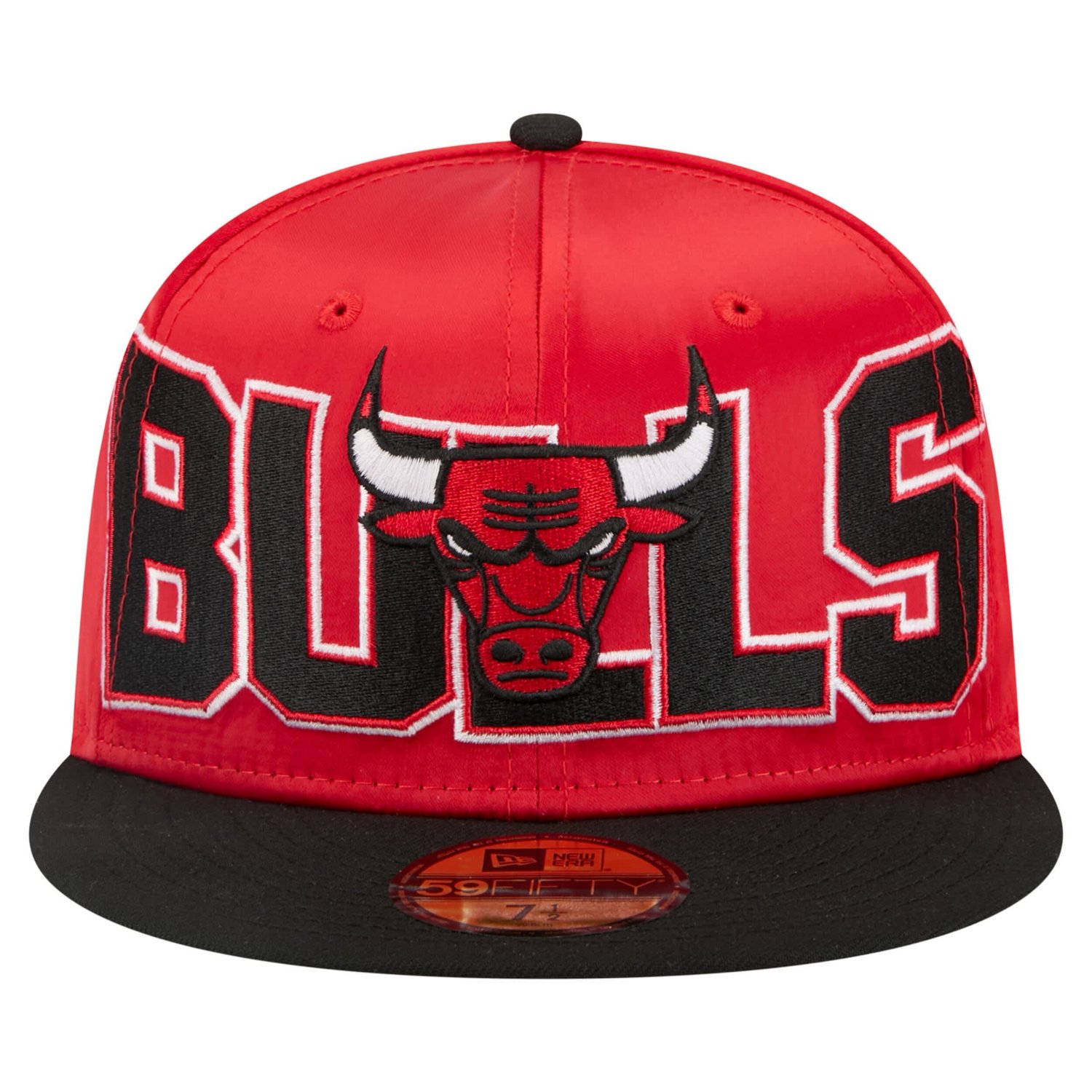 New Era Black Chicago Bulls Satin Two-Tone 59FIFTY Fitted Hat - view number 2