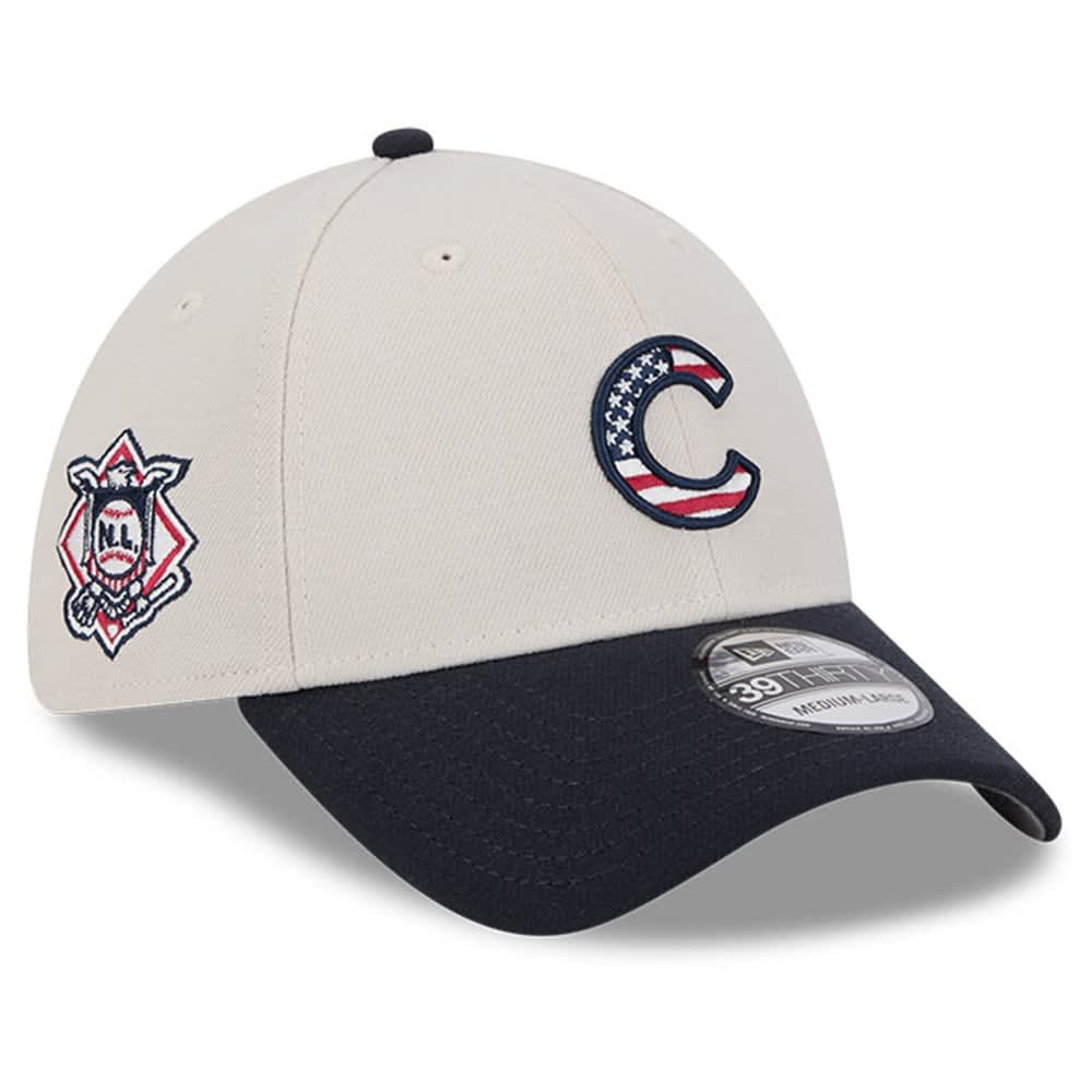 New Era /Black Chicago Cubs 2024 Fourth of July 39THIRTY Flex Hat - view number 1