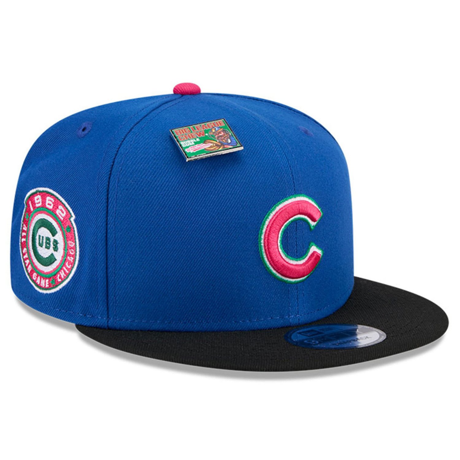 New Era /Black Chicago Cubs Watermelon Big League Chew Flavor Pack 9FIFTY Snapback Hat                                           - view number 1