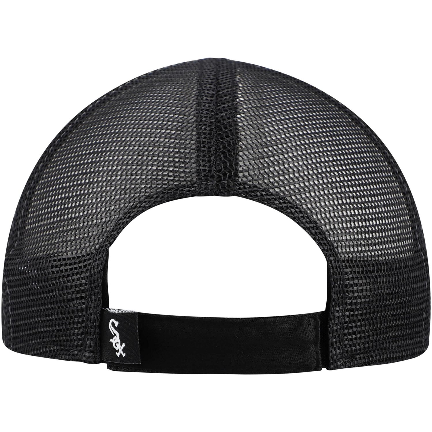 New Era Black Chicago Sox Painted A-Frame 9FORTY Trucker Adjustable Hat - view number 4