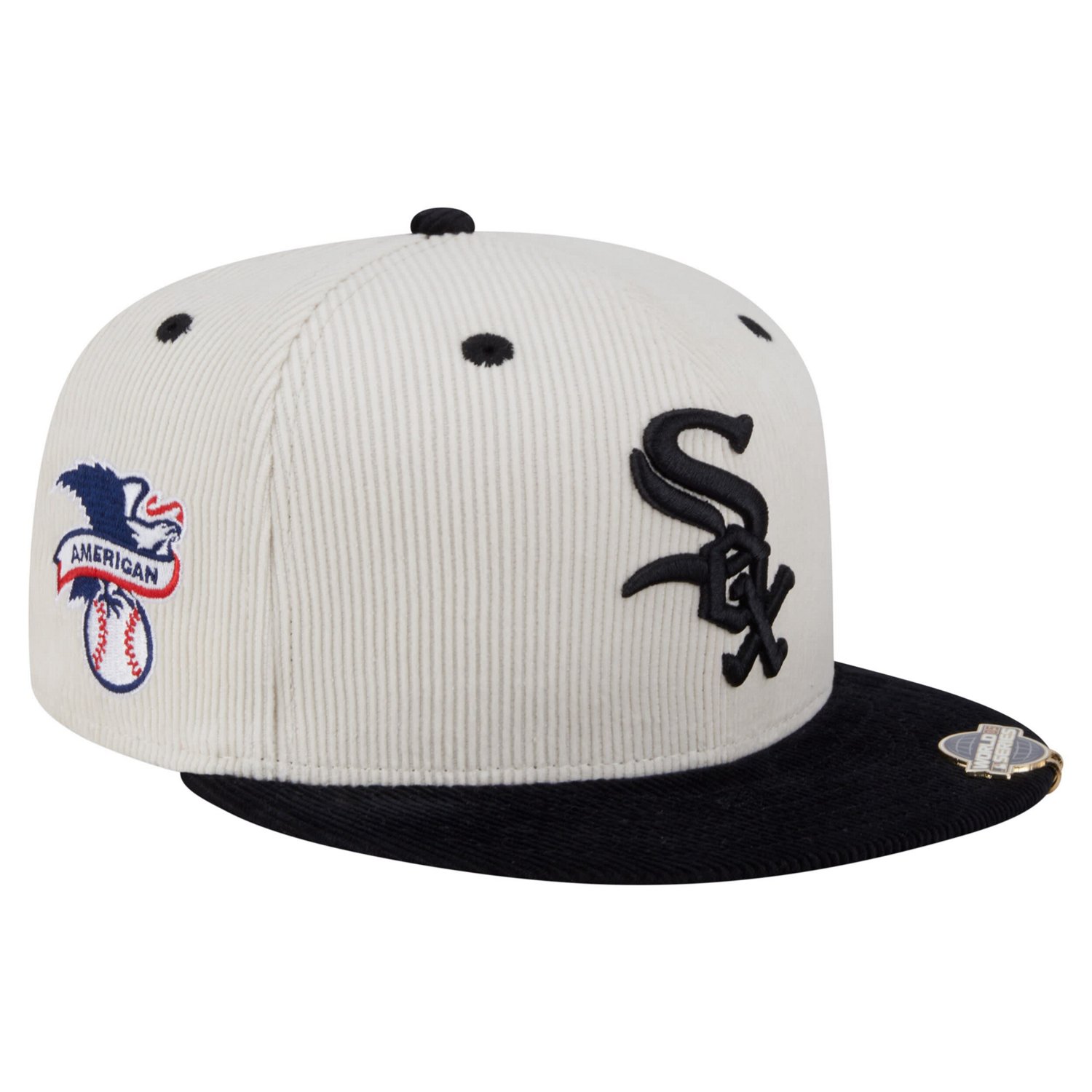 New Era Black Chicago White Sox Two-Tone Corduroy 59FIFTY Fitted Hat