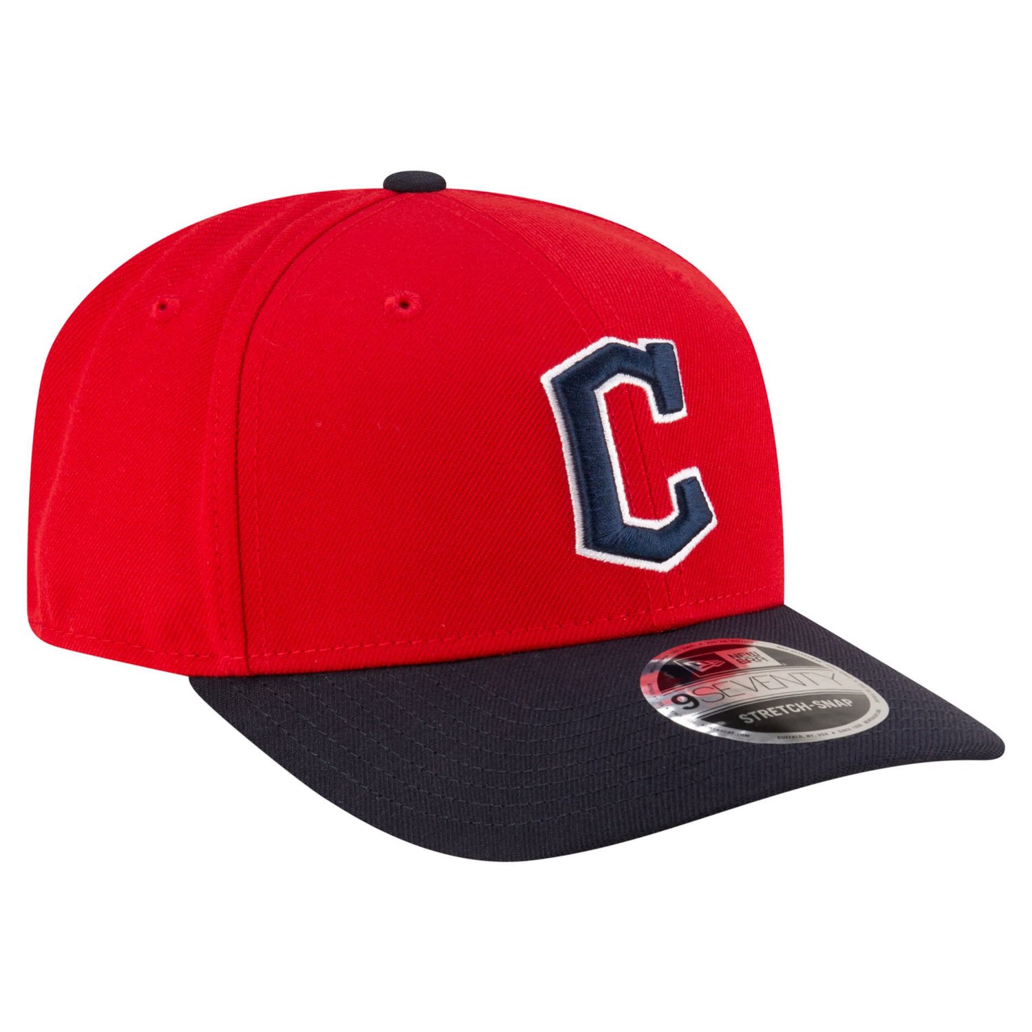 New Era Black Cleveland Guardians Player Replica 9SEVENTY Adjustable Hat                                                         - view number 3