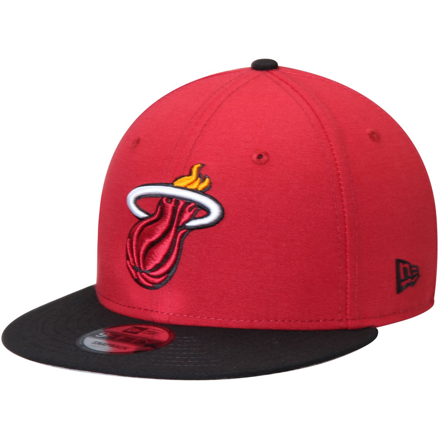 New Era Black Miami Heat 2-Tone 9FIFTY Adjustable Snapback Hat