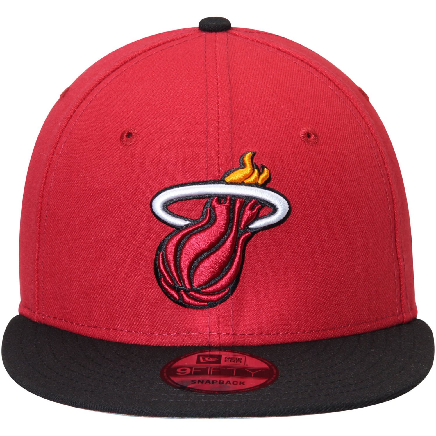 New Era Black Miami Heat 2-Tone 9FIFTY Adjustable Snapback Hat - view number 2