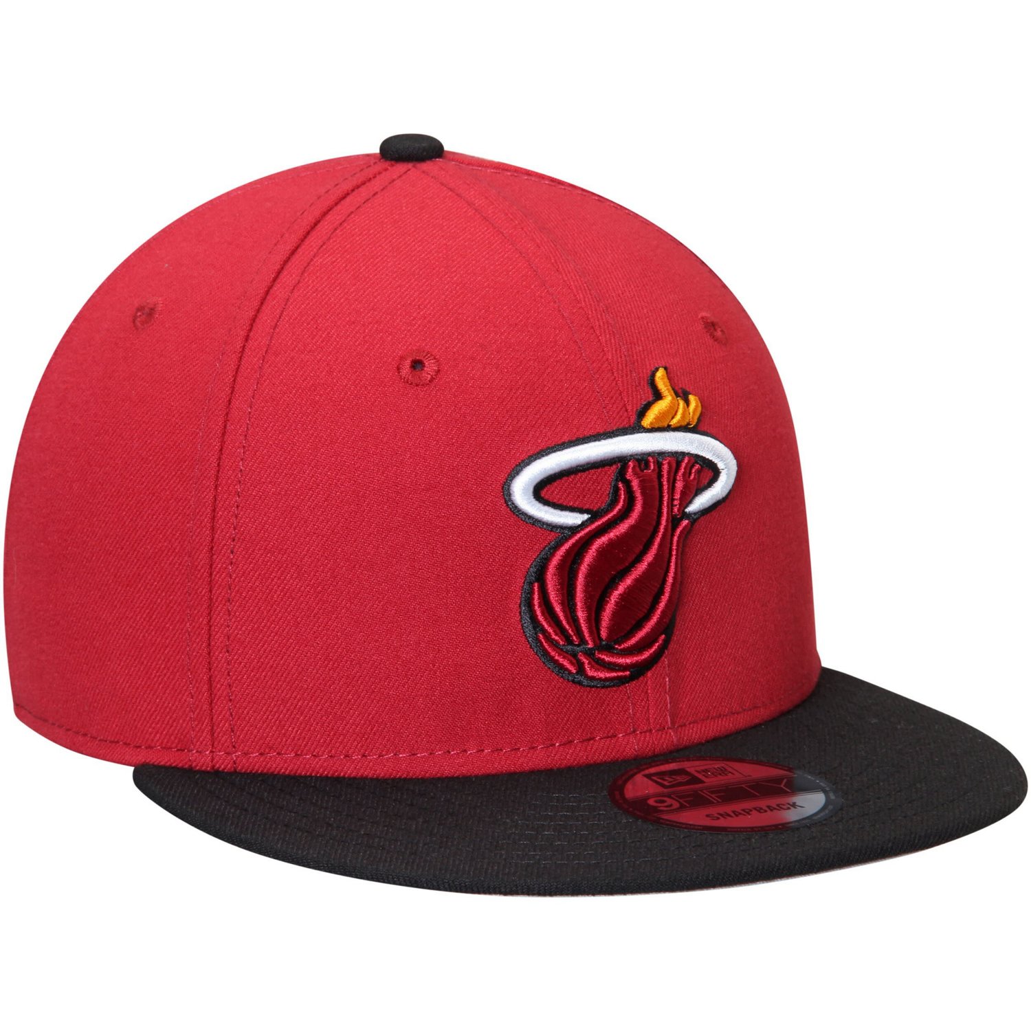 New Era Black Miami Heat 2-Tone 9FIFTY Adjustable Snapback Hat - view number 3