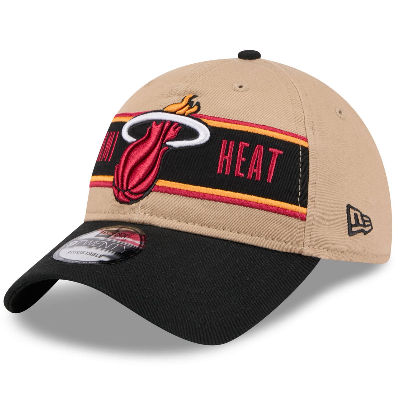 New Era Black Miami Heat 2024 NBA Draft 9TWENTY Adjustable Hat - view number 1