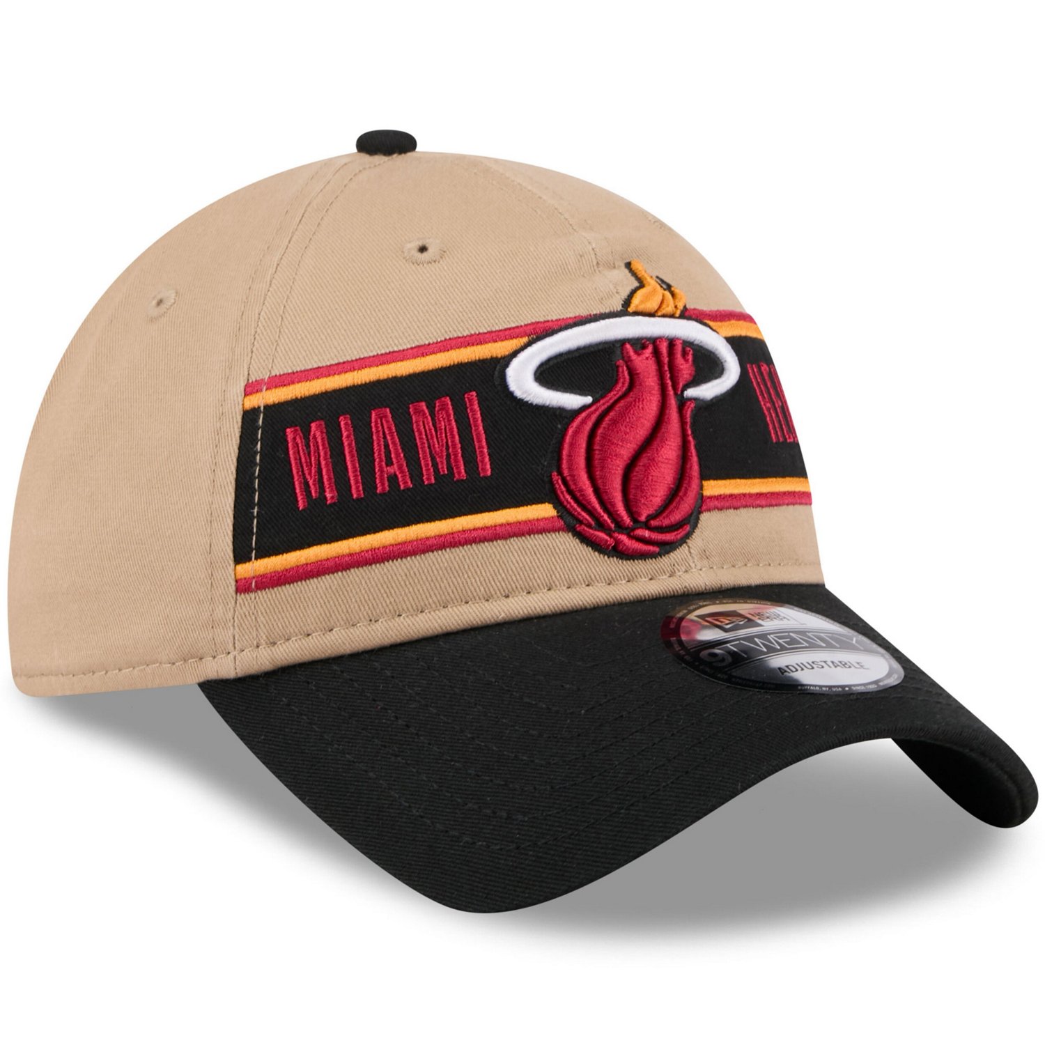 New Era Black Miami Heat 2024 NBA Draft 9TWENTY Adjustable Hat - view number 3