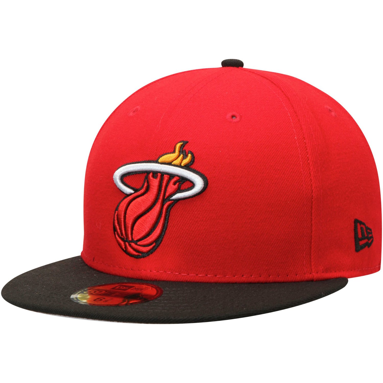 New Era Black Miami Heat Official Team Color 2Tone 59FIFTY Fitted Hat