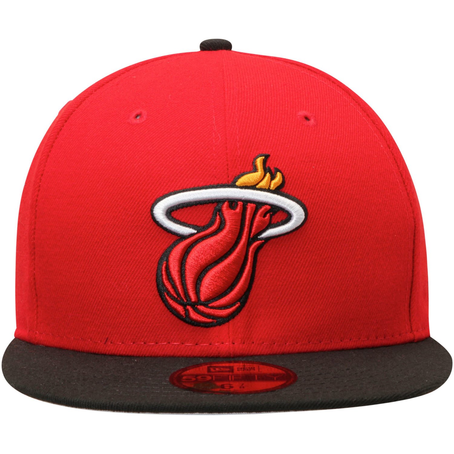 New Era Black Miami Heat Official Team Color 2Tone 59FIFTY Fitted Hat - view number 2