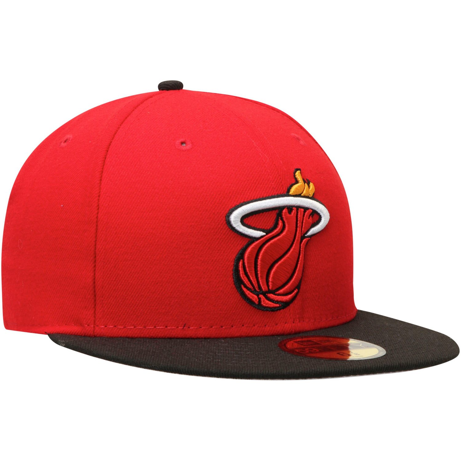 New Era Black Miami Heat Official Team Color 2Tone 59FIFTY Fitted Hat - view number 3