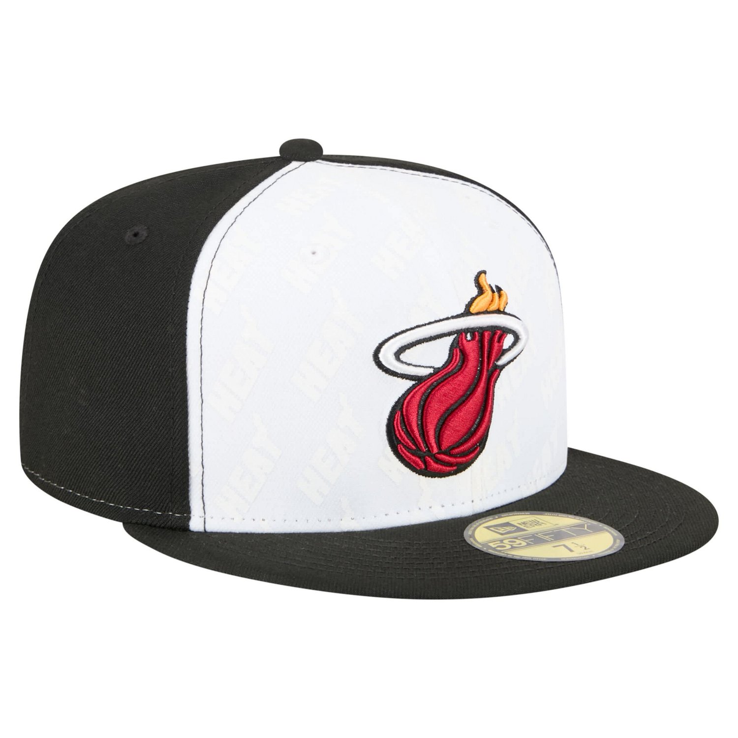 New Era Black Miami Heat Repeat 59Fifty Fitted Hat - view number 3