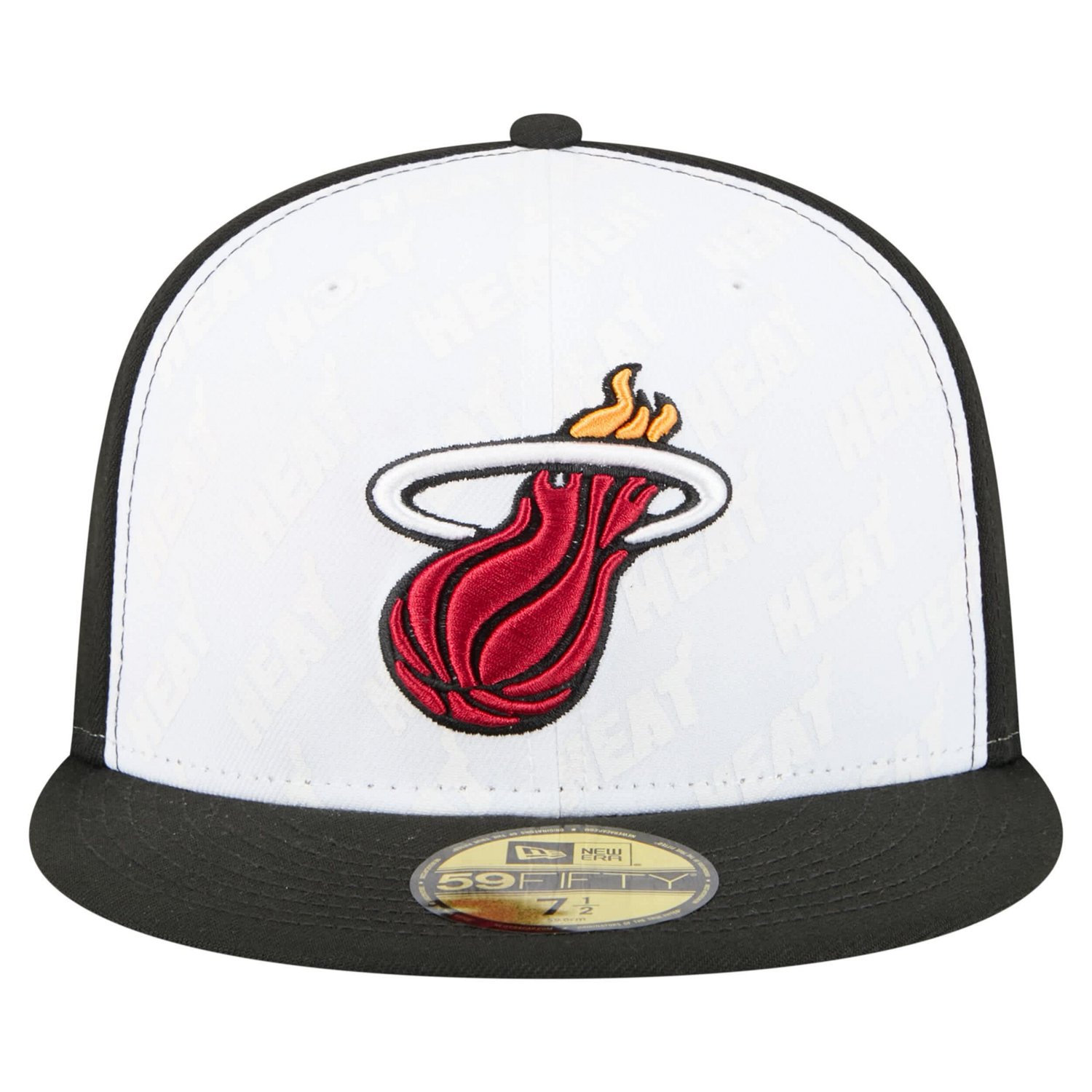 New Era Black Miami Heat Repeat 59Fifty Fitted Hat - view number 2