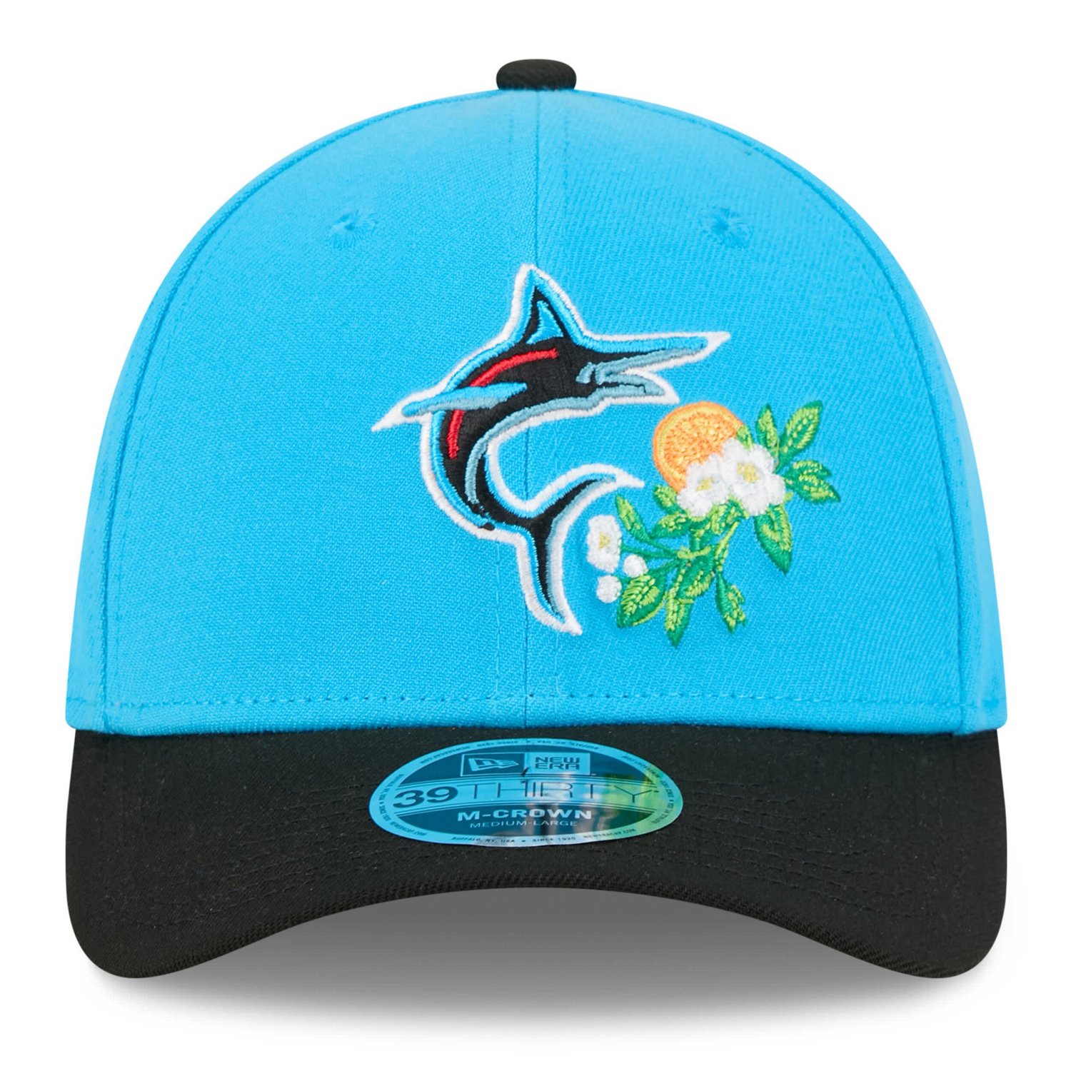New Era Black Miami Marlins 2026 Spring Training M-Crown 39THIRTY Flex Hat - view number 2
