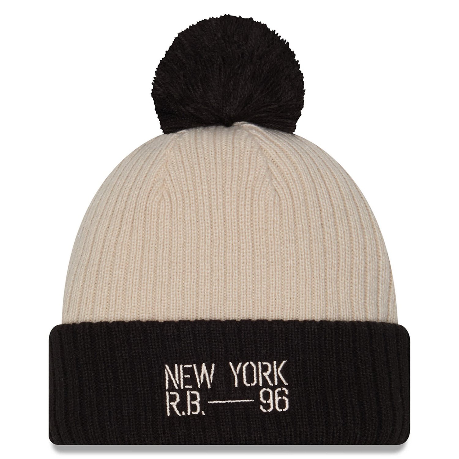 New Era Black New York Red Bulls 2025 Jersey Hook Cuffed Knit Hat with Pom - view number 2