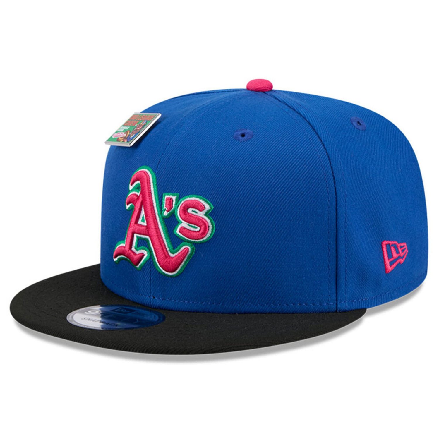 New Era /Black Oakland Athletics Watermelon Big League Chew Flavor Pack 9FIFTY Snapback Hat - view number 3