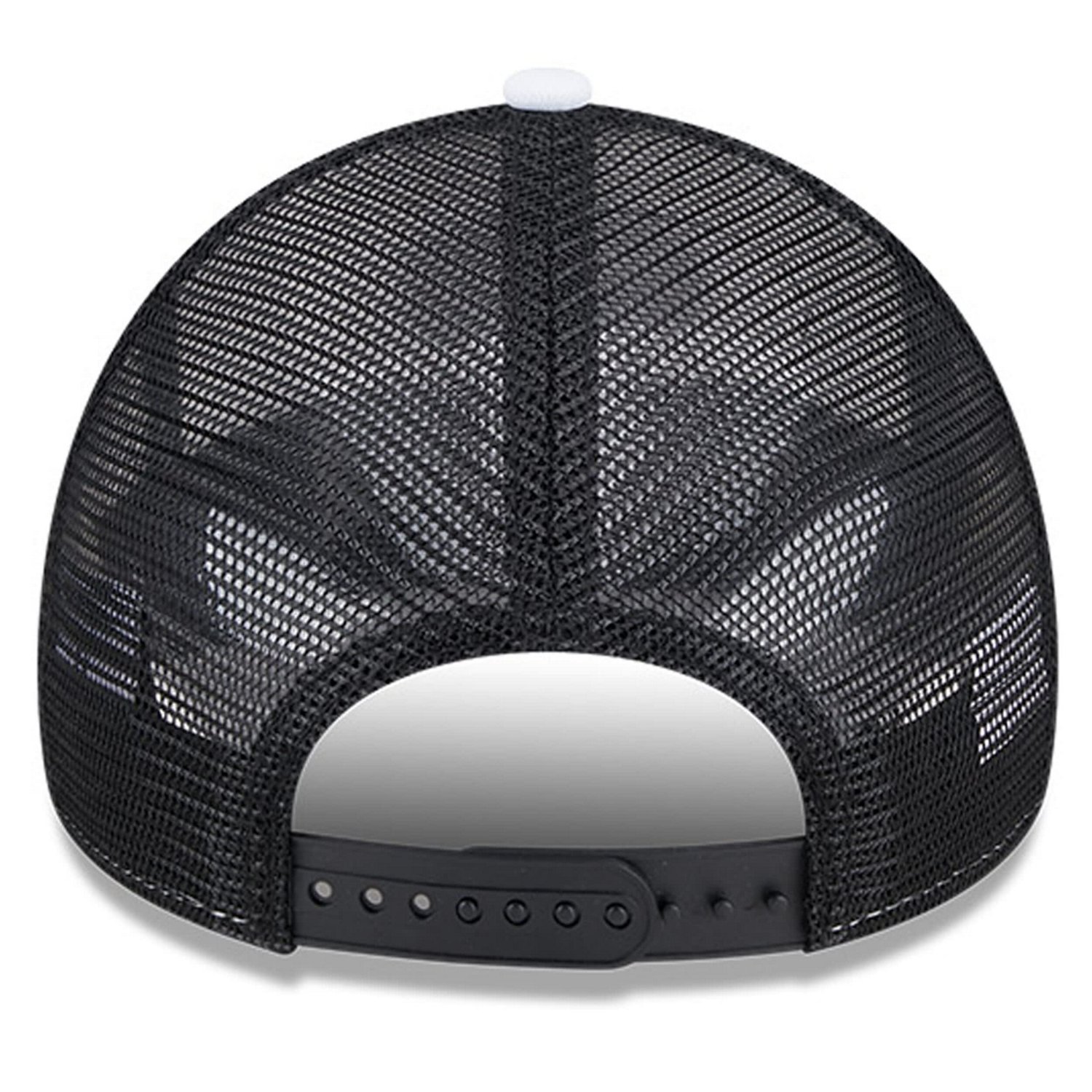 New Era Black Sacramento Kings Court Sport Foam A-Frame 9FORTY Adjustable Trucker Hat                                            - view number 4