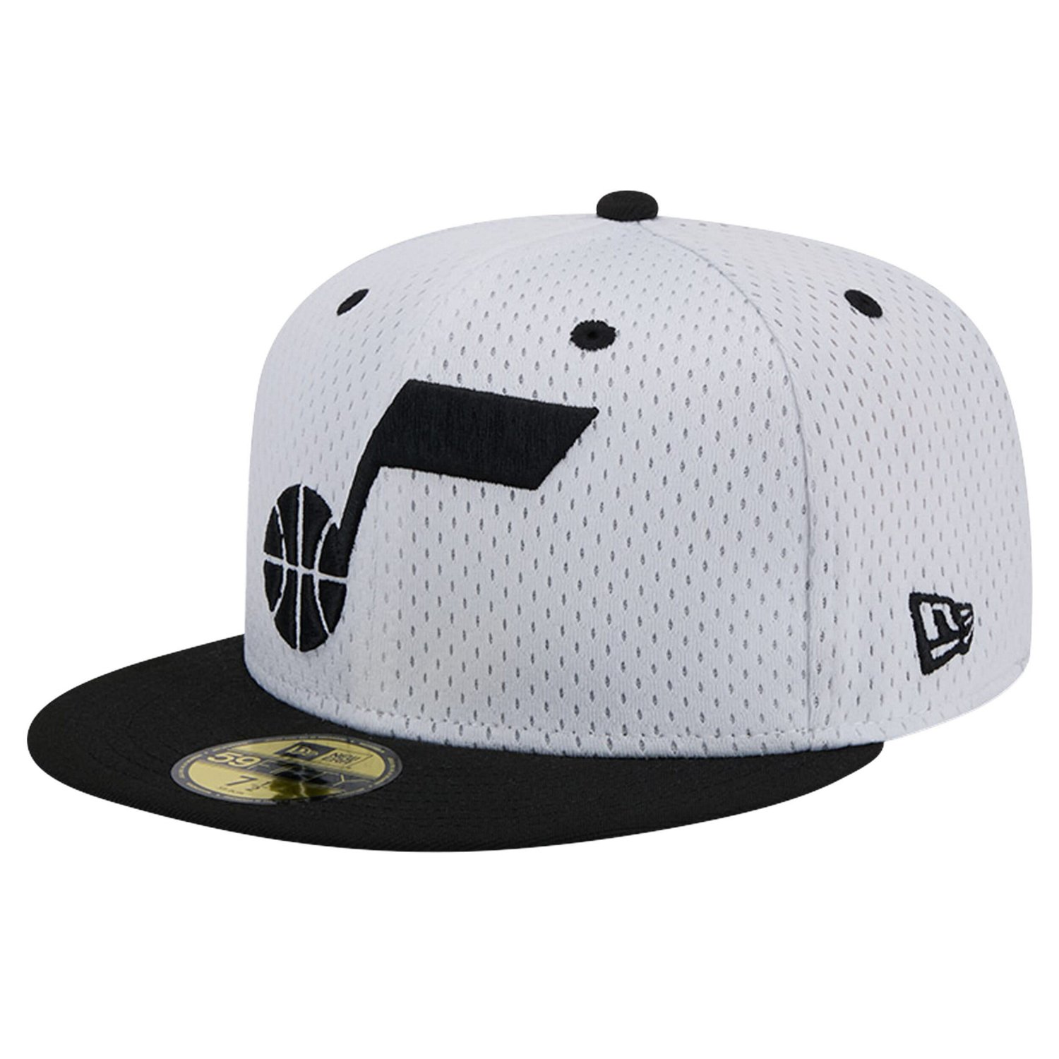New Era Black Utah Jazz Throwback 2Tone 59FIFTY Fitted Hat                                                                       - view number 3